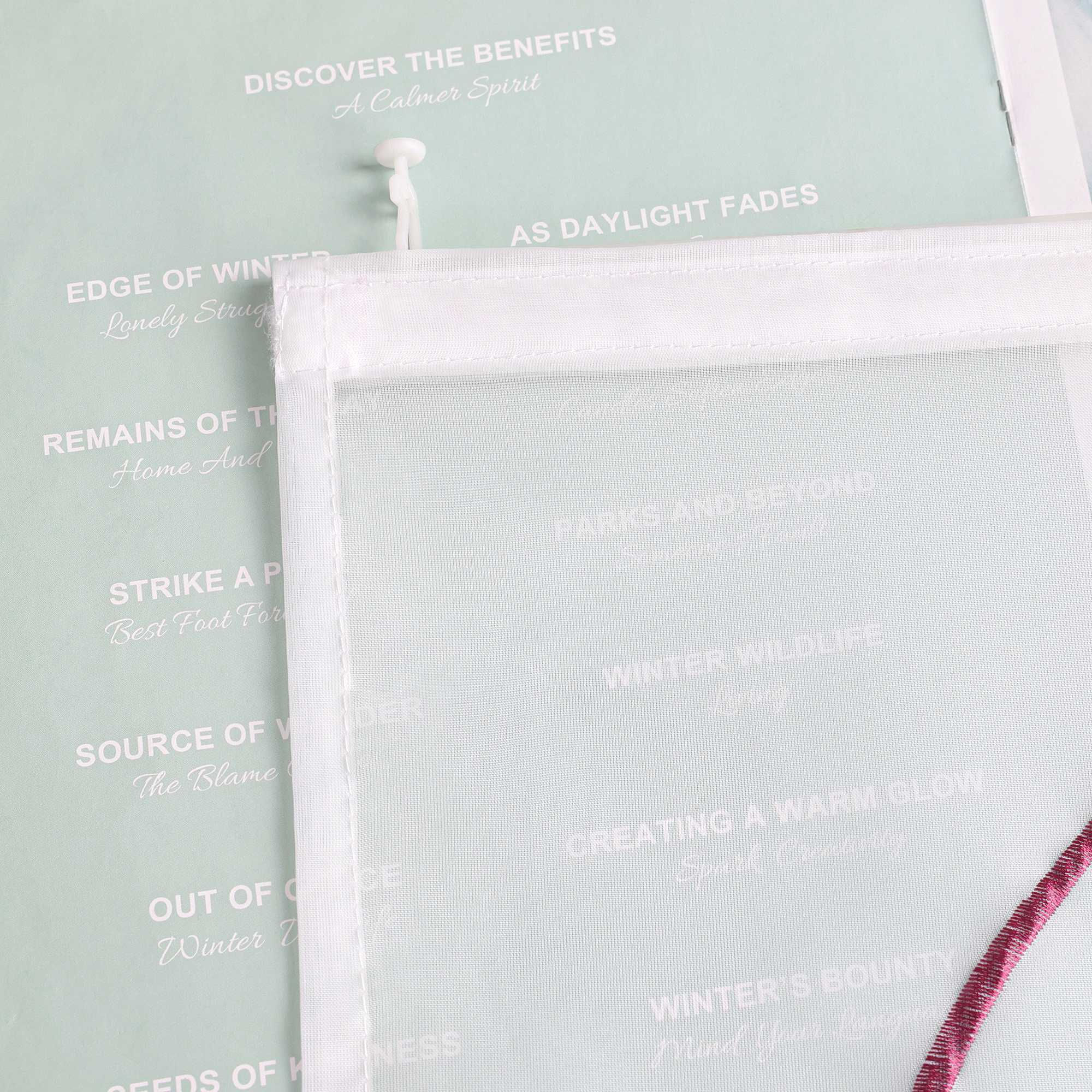 Schiebegardine Klettbandschal aus Polyester mit Wellenmuster transparent durch Klettband 2 stücke