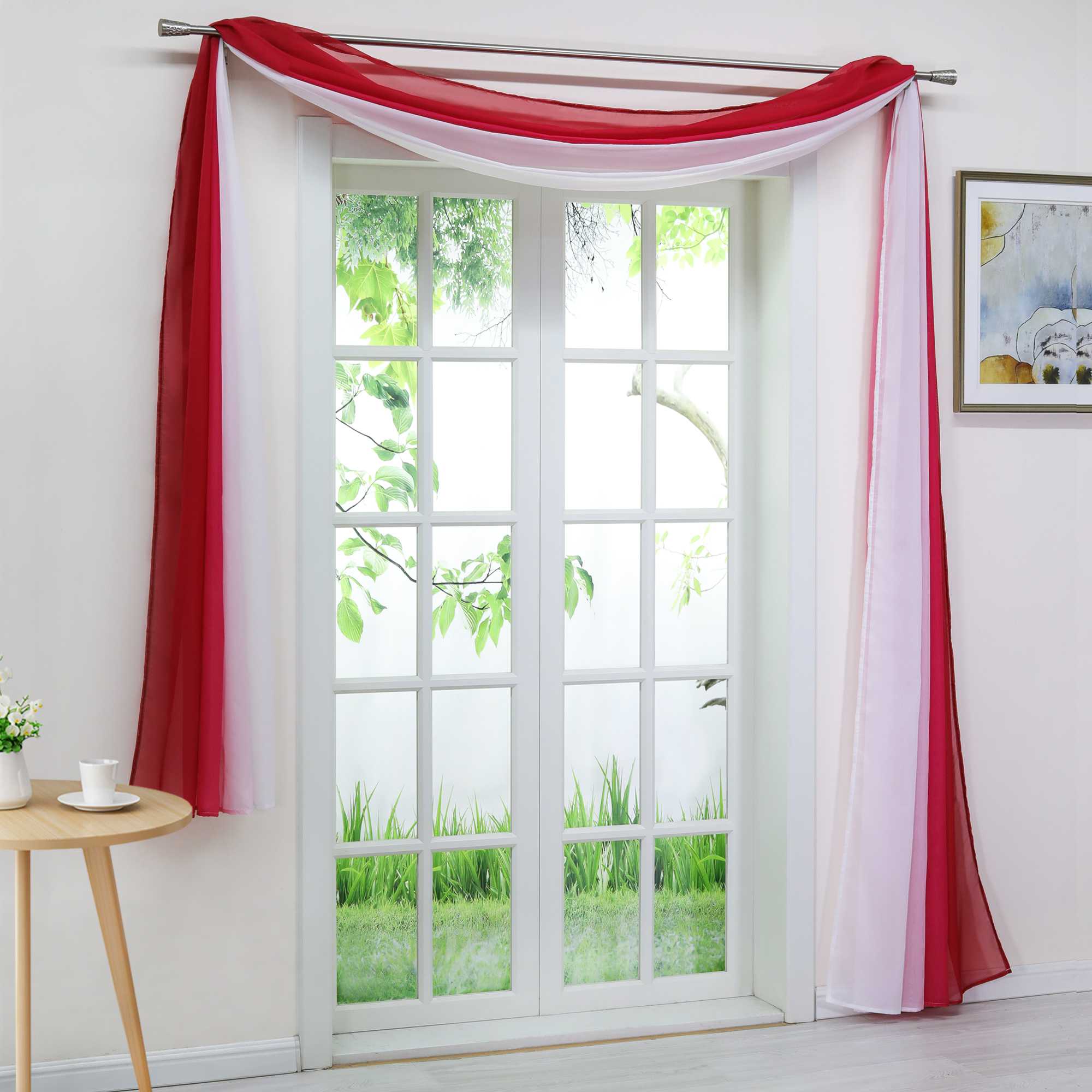 Dekorative Gardine Schal Farbverlauf extra lang 1 Stück