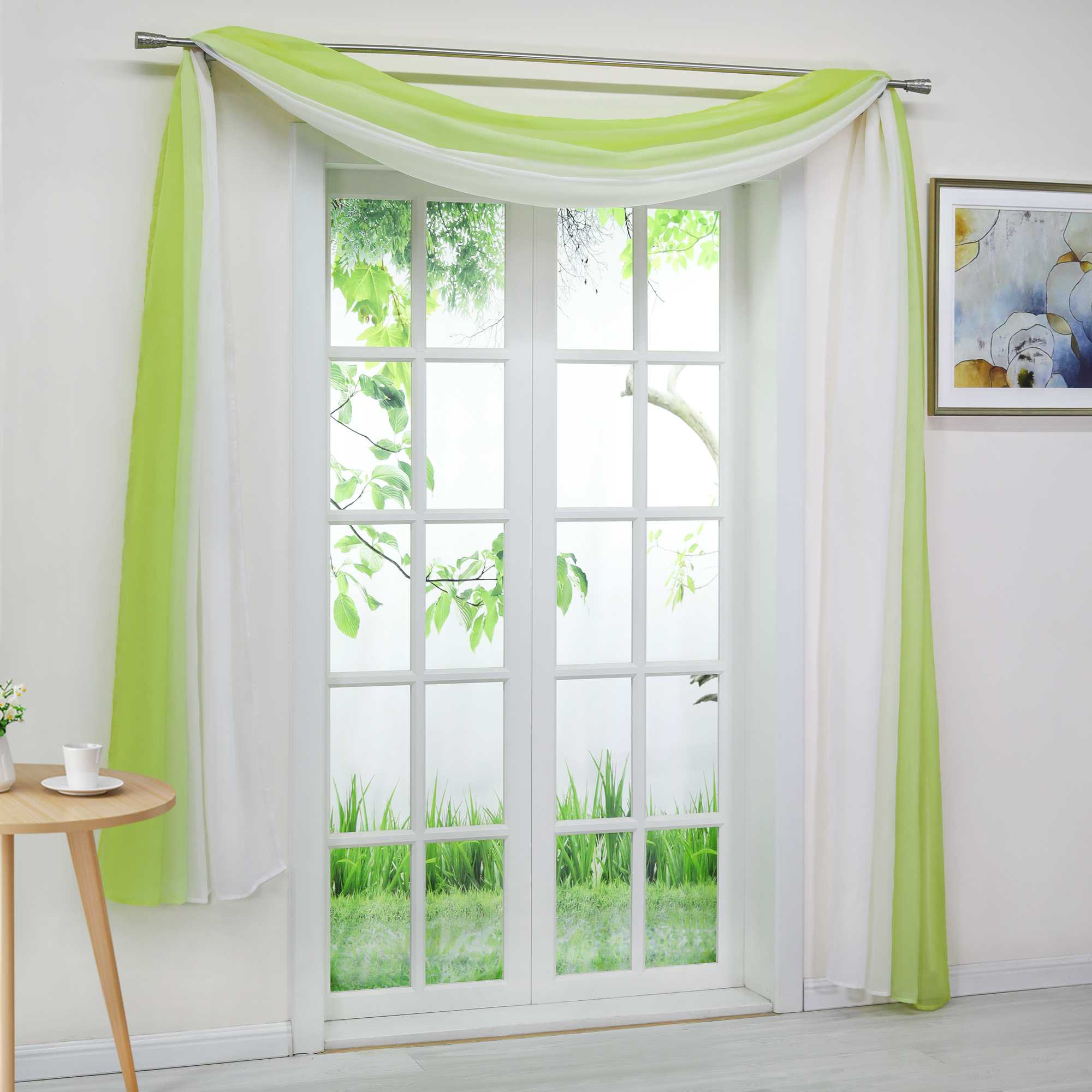 Dekorative Gardine Schal Farbverlauf extra lang 1 Stück