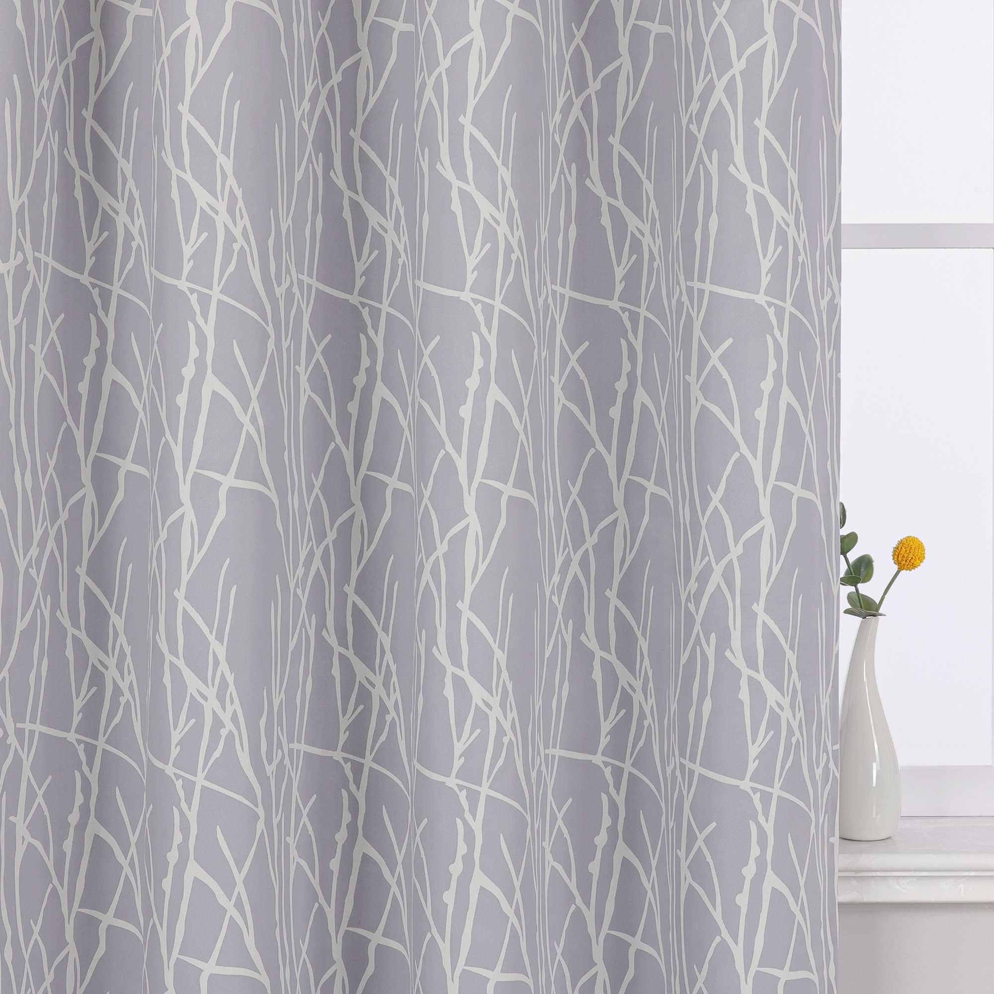 Verdunkelungsvorhang Blickdichte Gardinen für Schlafzimmer Wohnzimmer mit Ösen Schals Grau 1 Stück