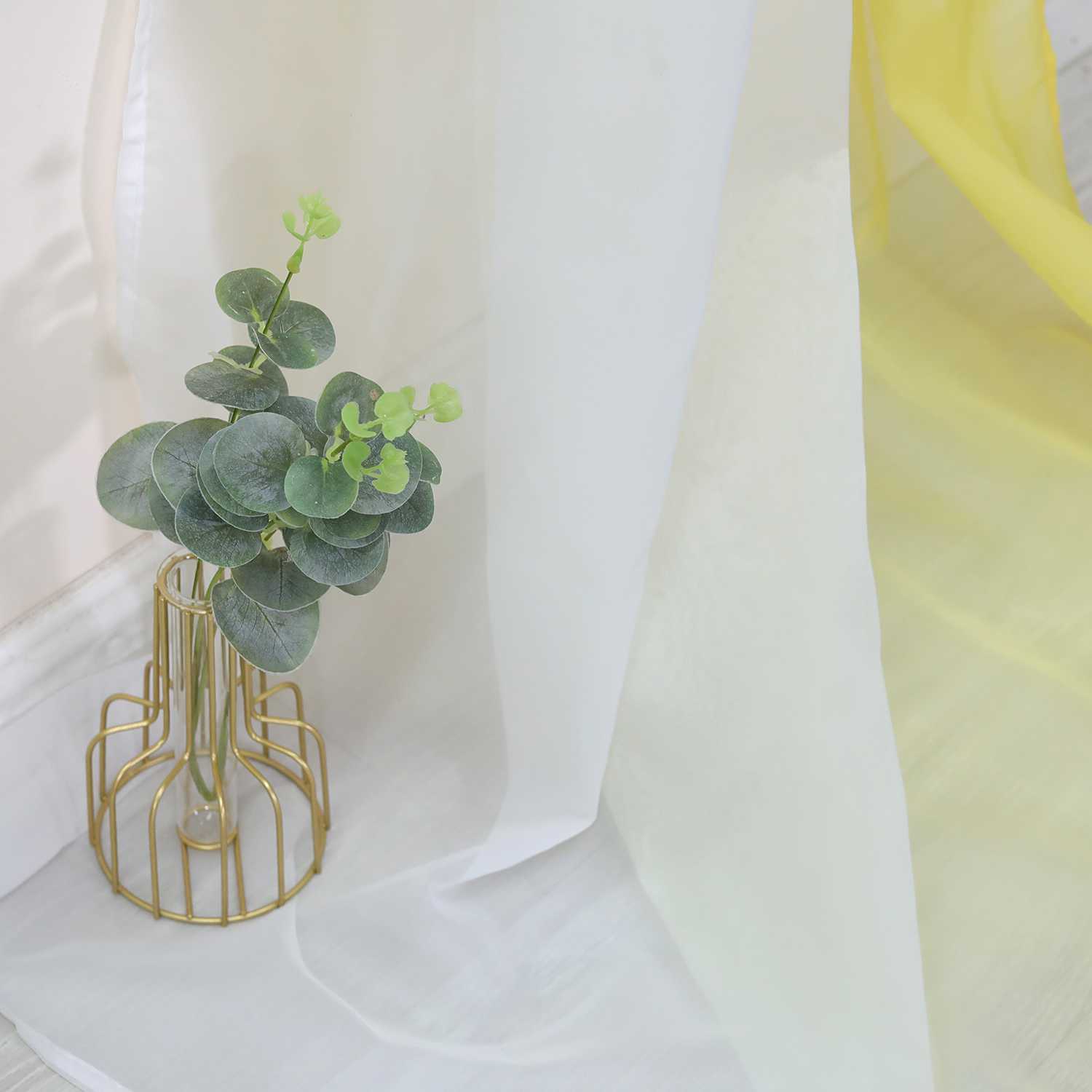 Dekorative Gardine Schal Farbverlauf extra lang 1 Stück