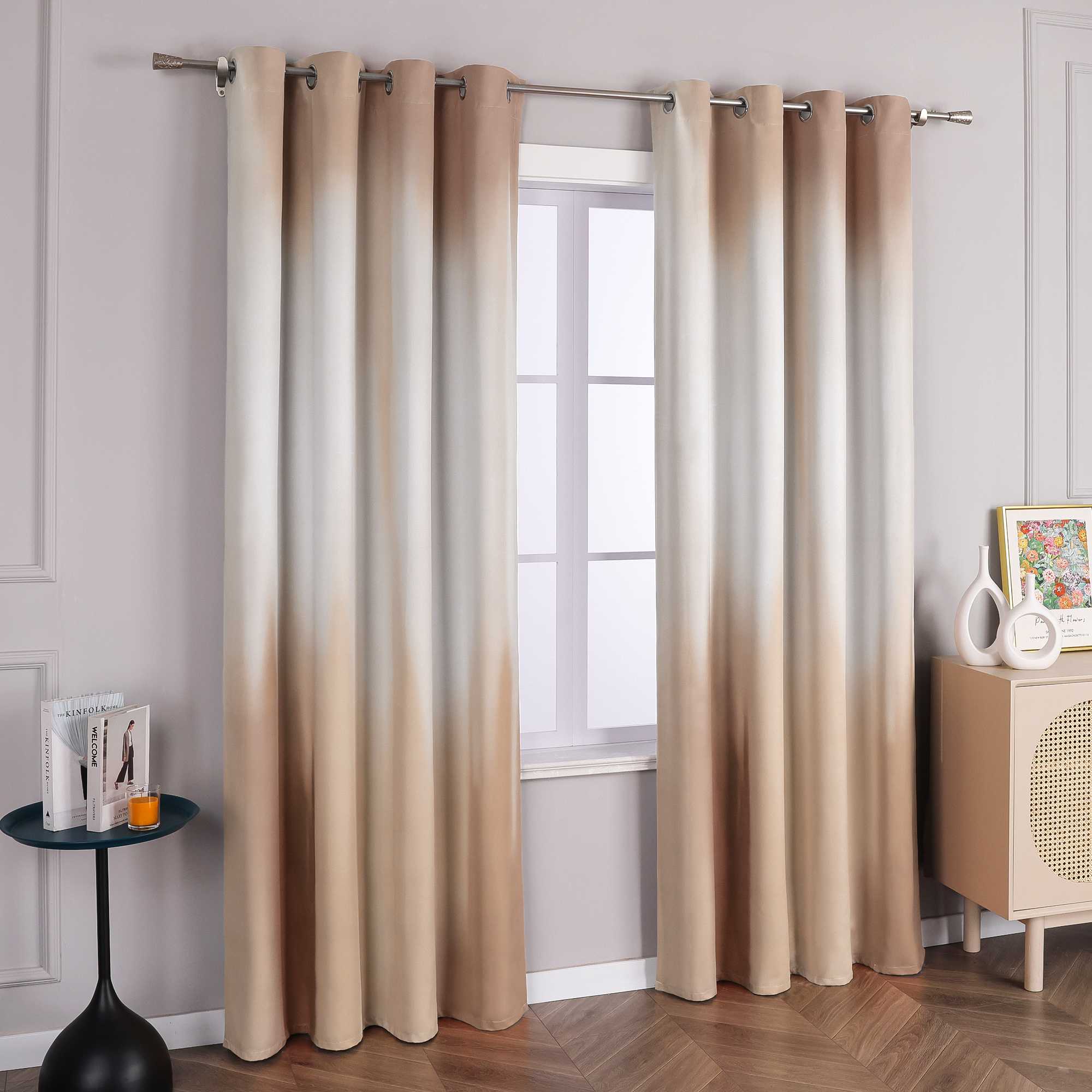 Verdunkelungsvorhang Blickdichte Gardinen Farbverlauf Ösenschal Schlafzimmer Wohnzimmer 1 Stück