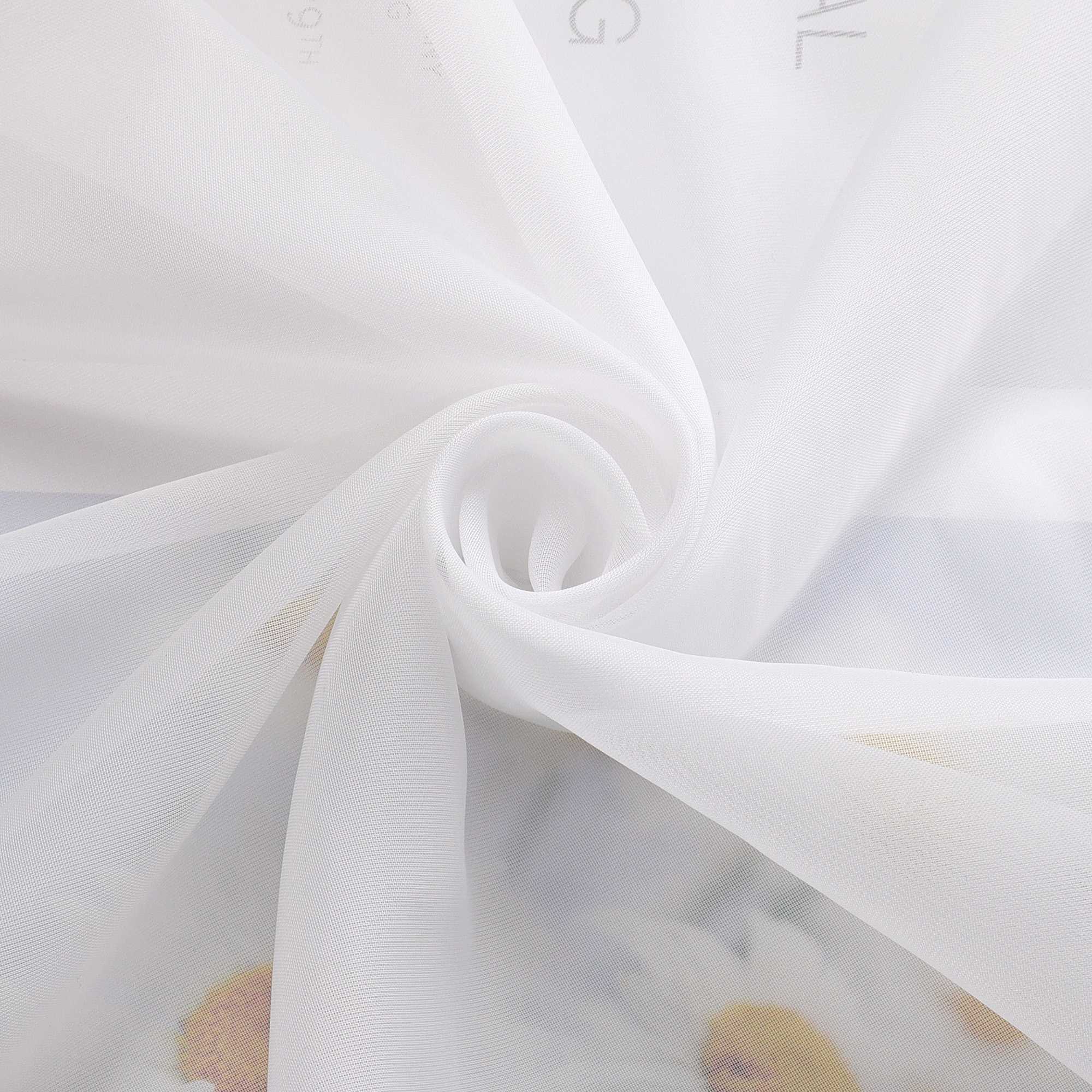 Rollos Schlaufengardine mit Schleifendesign transparent hochziehbar Fensterdeko 1 Stück