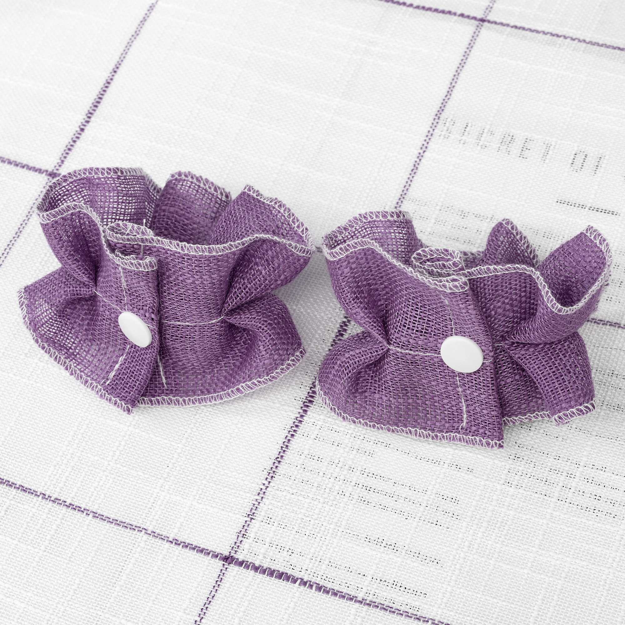 Halbtransparente Scheibengardine Landhausstil aus Leinen mit Schleifen 1 stück