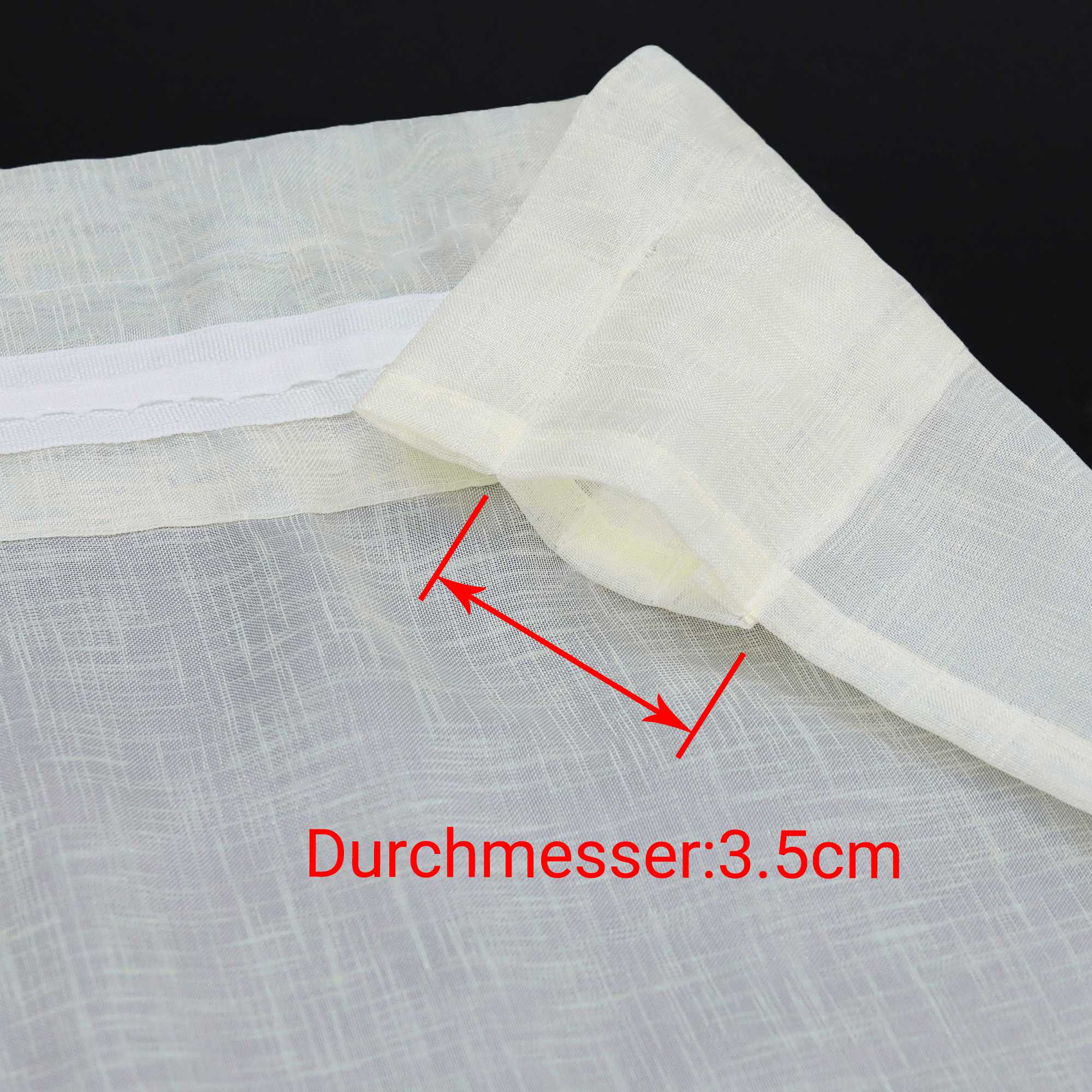 Scheibengardine 2er Set Bistrogardinen durch Tunnelzug Kurzgardinen Leinen Halbtransparent