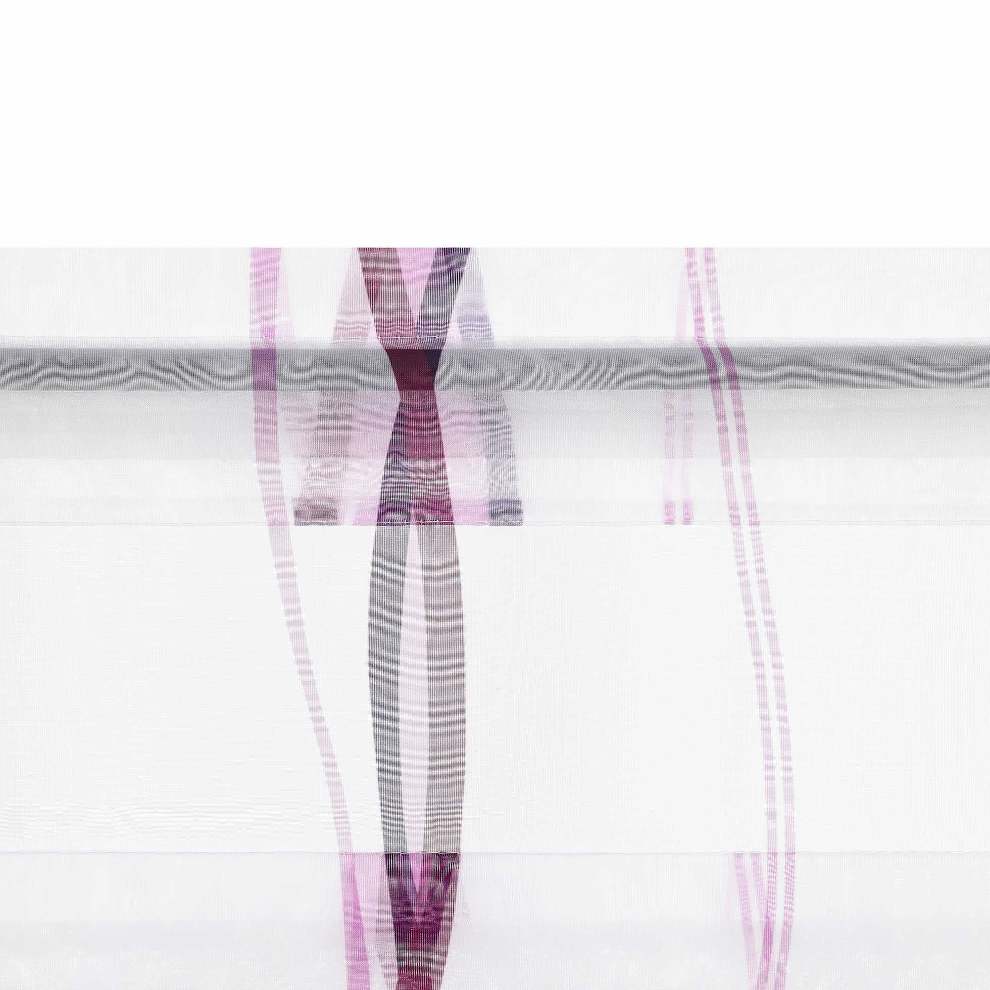 Scheibengardinen mit feinem Linienmuster transparent und luftig 2er Set | Perfekt für Küche