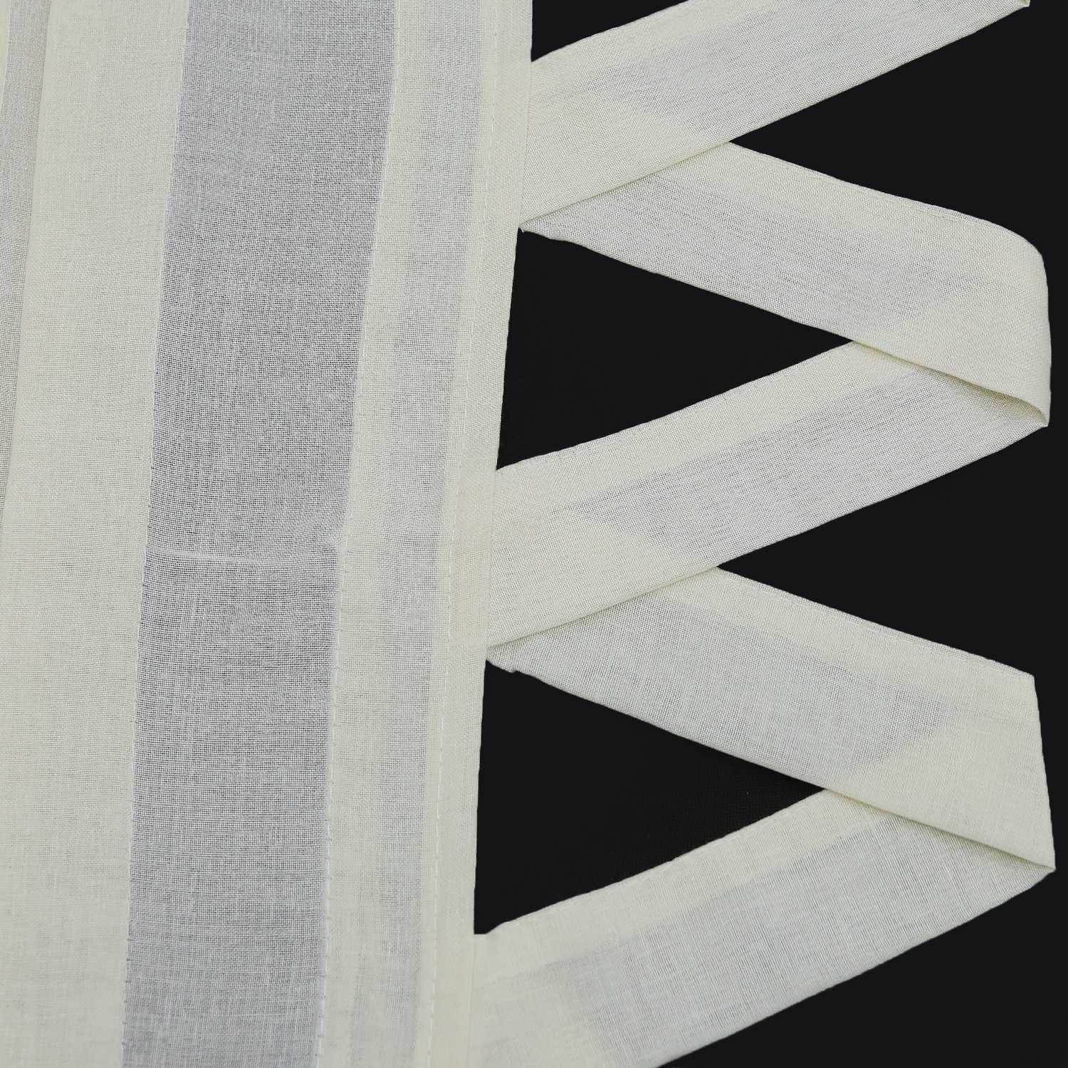 Delien Rollo klassisch weiß mit V-Schlaufen hochziehbar gardine