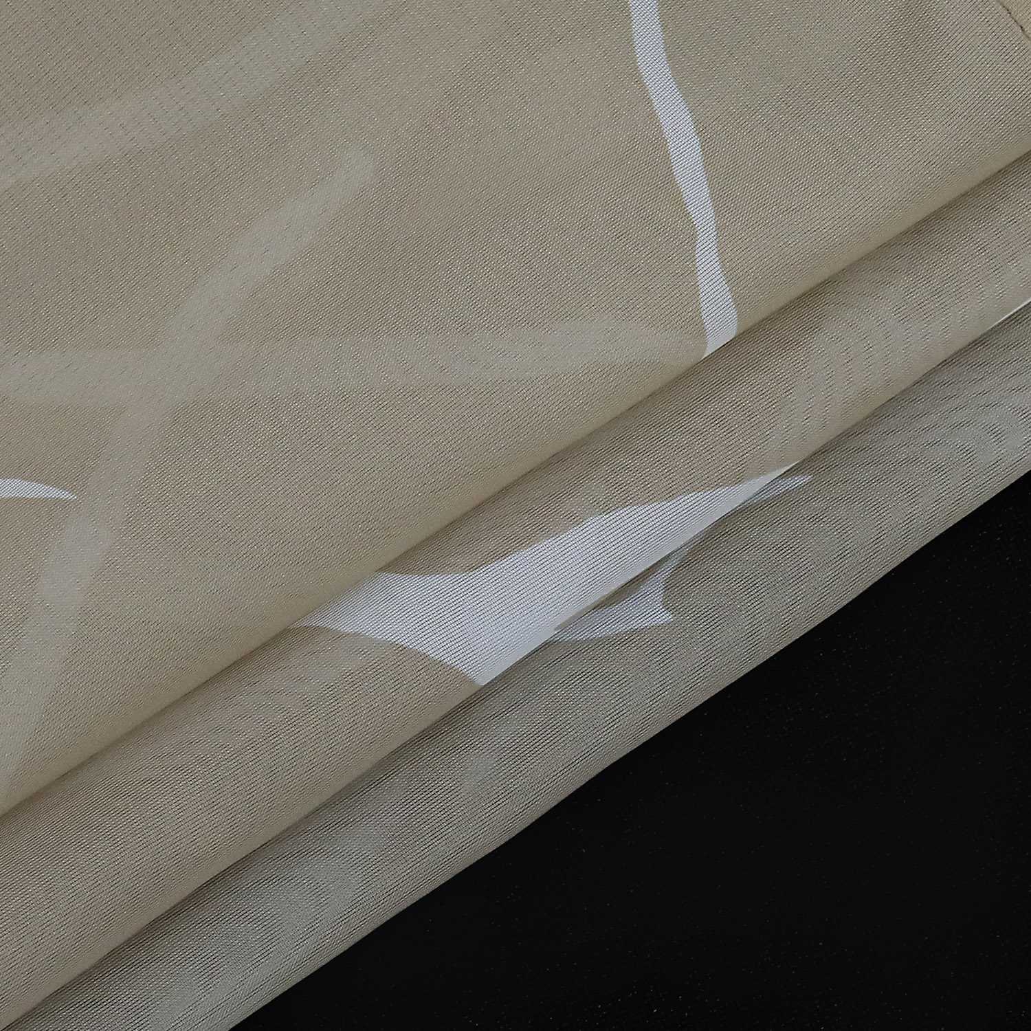 Scheibengardine Schlaufengardine Halbtransparent mit Muster 1 Stück