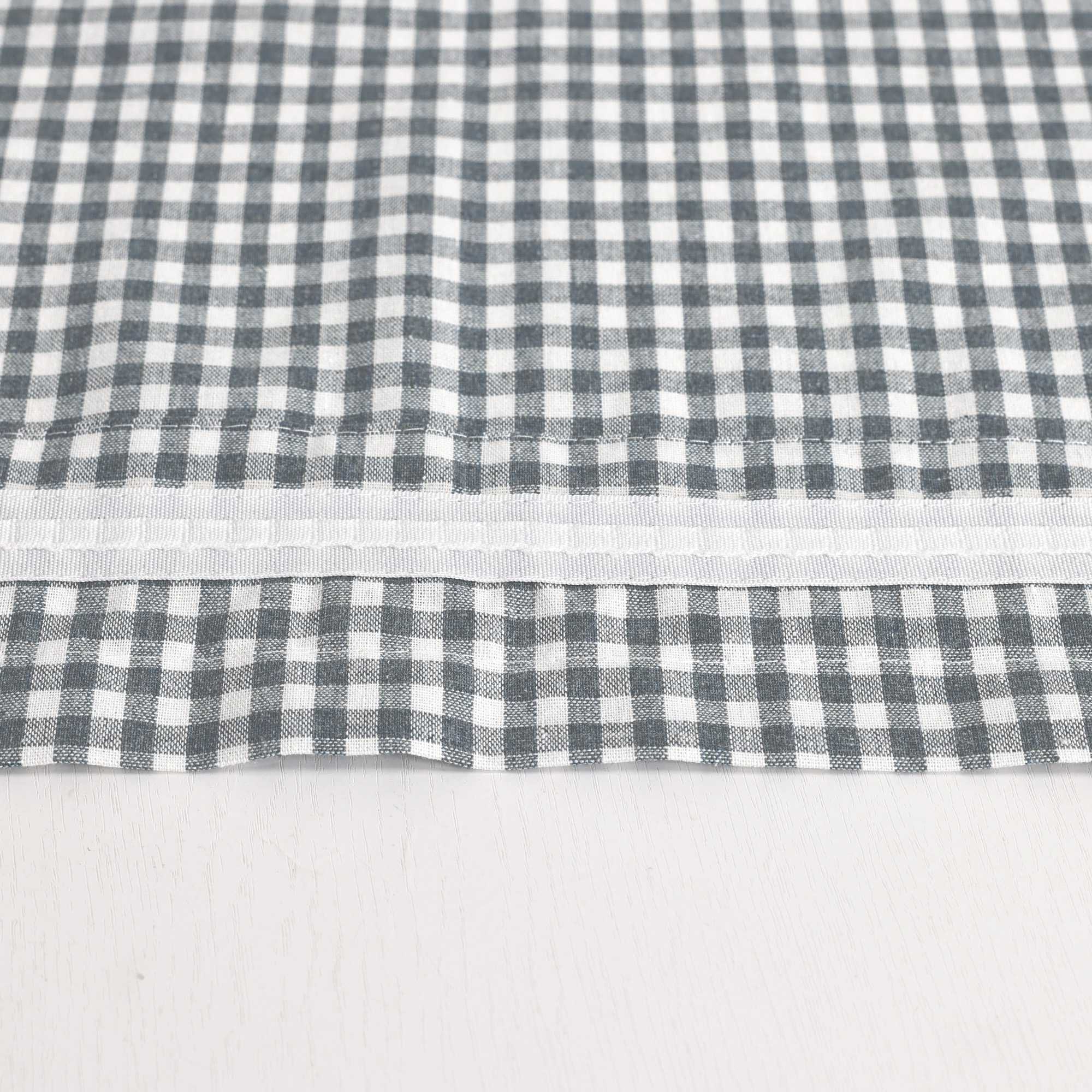 Kurzgardinen im Volant-Stil mit Karomuster 2er Set