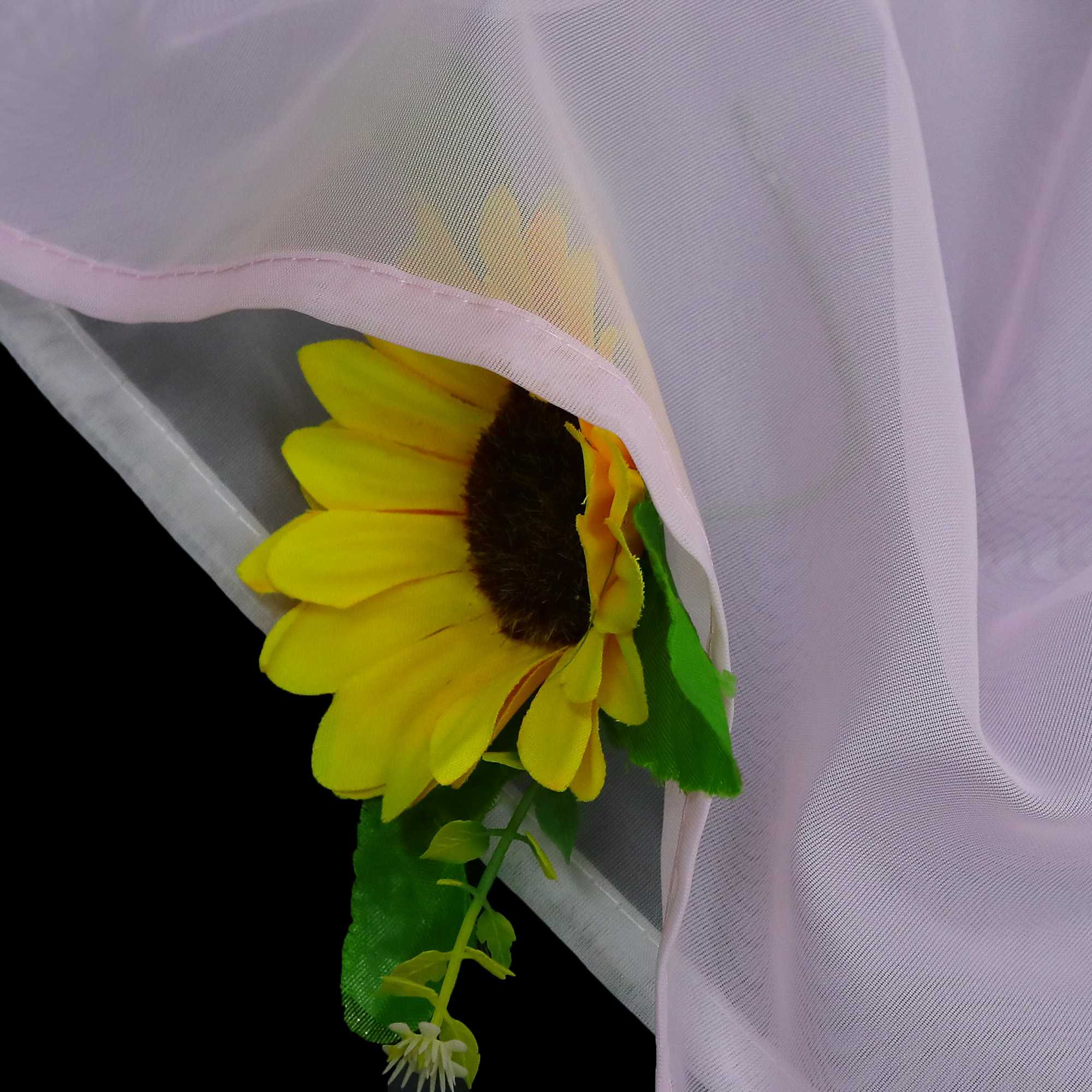 Delien Zweifarbige Fensterdekoration vloants Kurz Gardine 2er-Pack