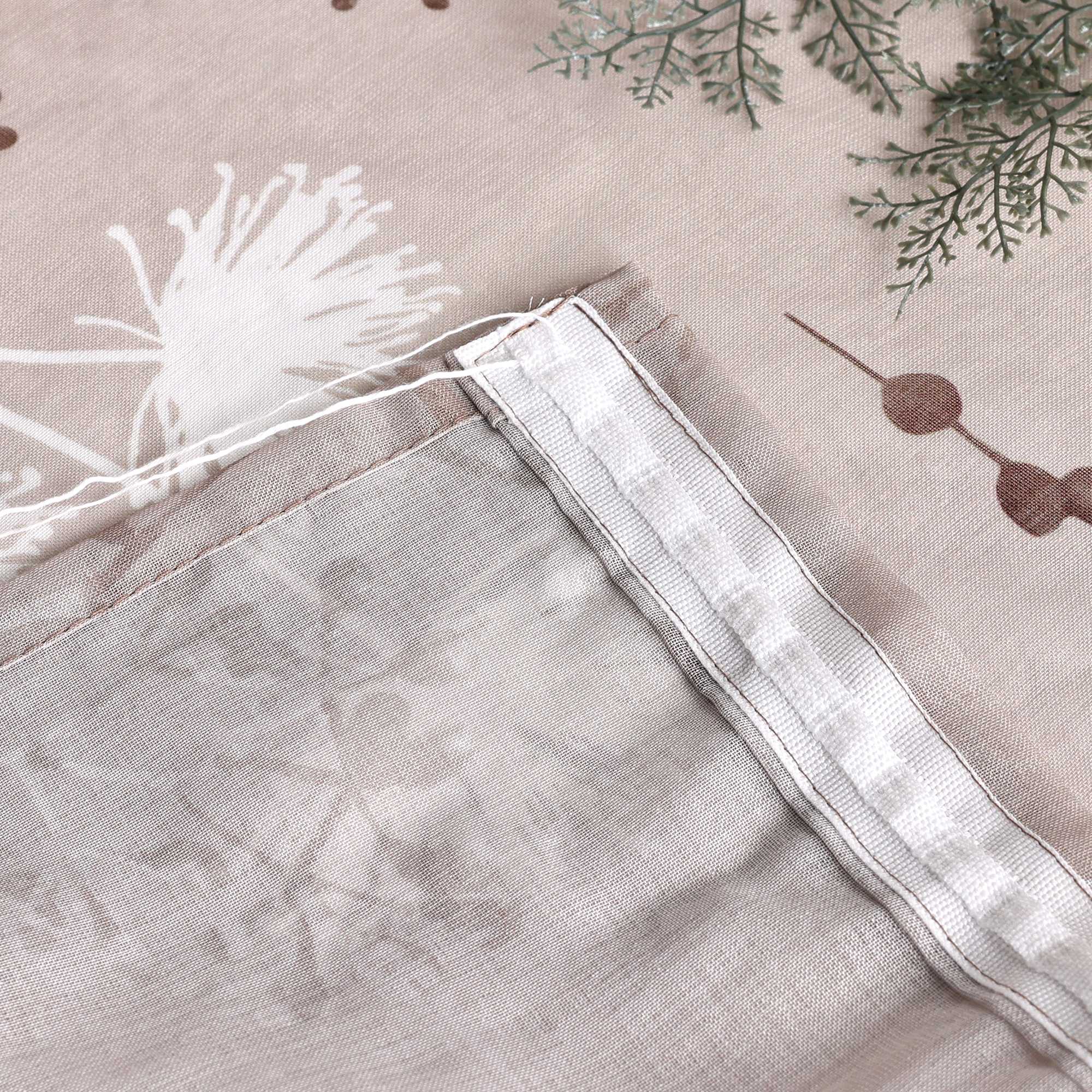 Transparente Vorhang aus Polyester durch Kräuselband mit Unregelmäßigen botanischen Mustern 1 stück