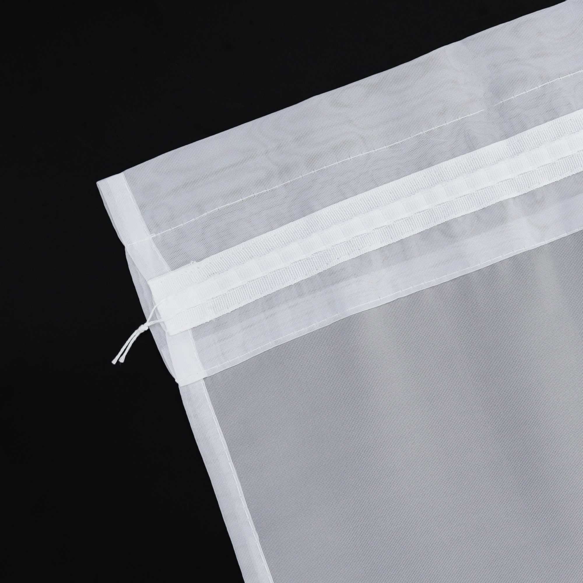 Scheibegardine durch Stangendurchzug zusammenziehbar Transparent Unifarbe Luftdurchlässig zusammenziehbar 2 Stück