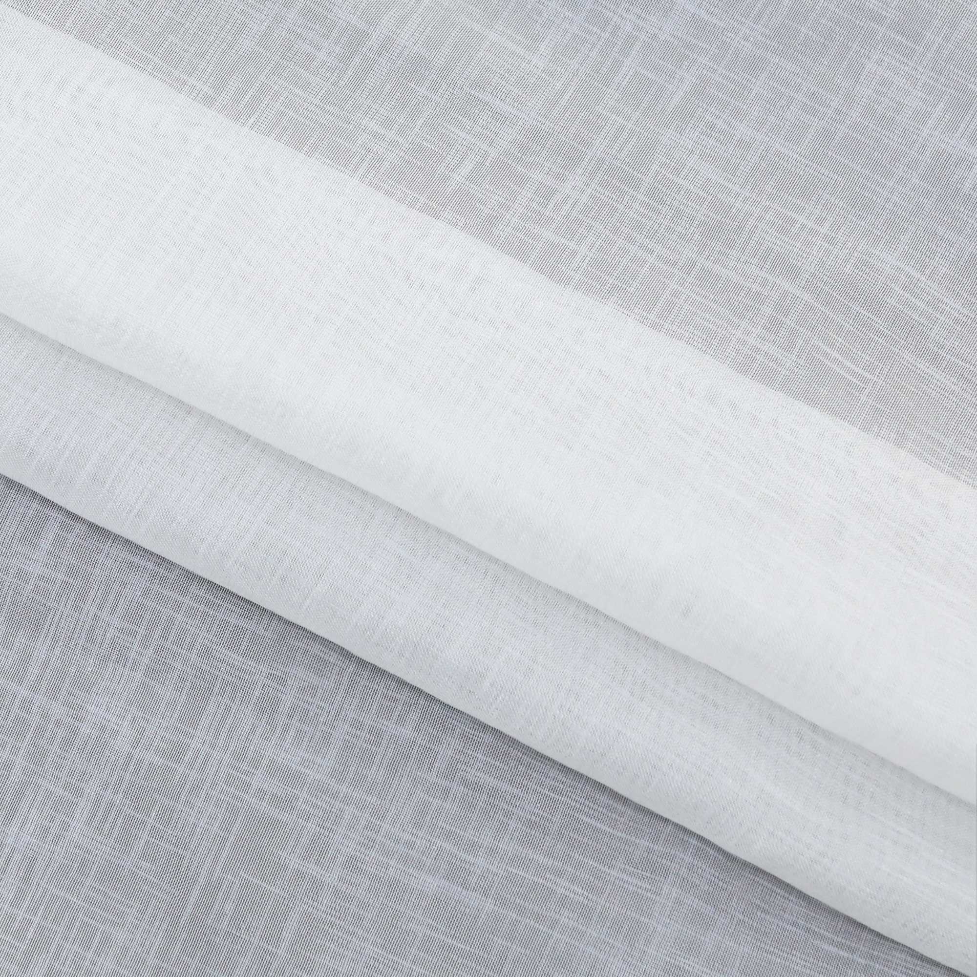 Scheibengardine 2er Set Bistrogardinen durch Tunnelzug Kurzgardinen Leinen Halbtransparent