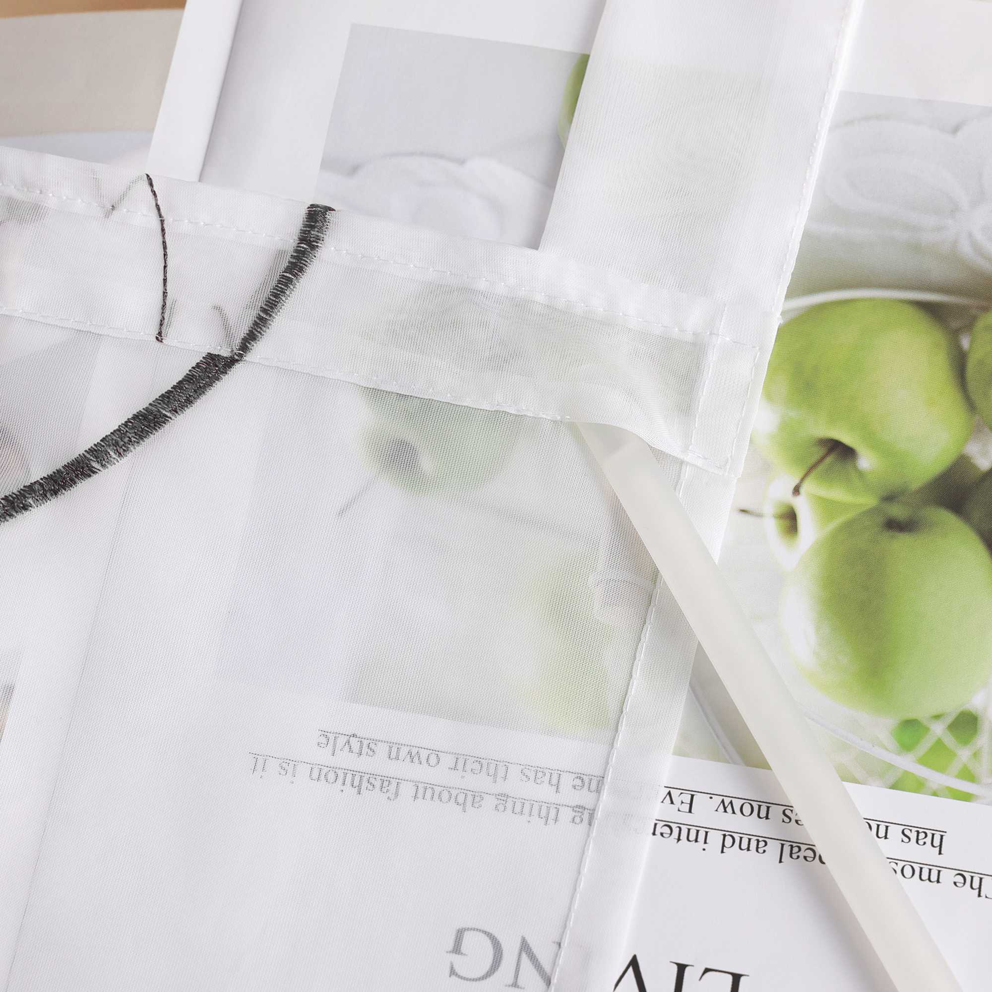 Schiebegardinen mit Schlaufen 2er Flächenvorhänge Schiebevorhang mit Wellenperlenmuster Stickerei Transparent