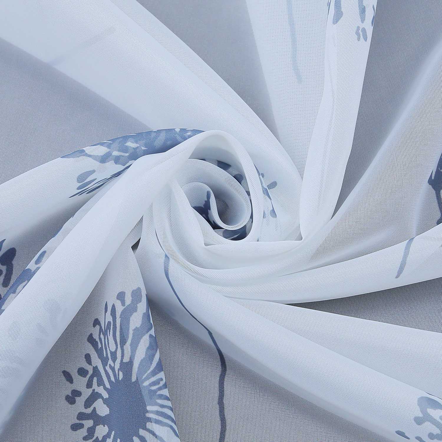 Transparenter Vorhang mit Pusteblumenmuster leicht Schutzfunktion Lichtdurchlässigkeit Gartenstil 1 Stück