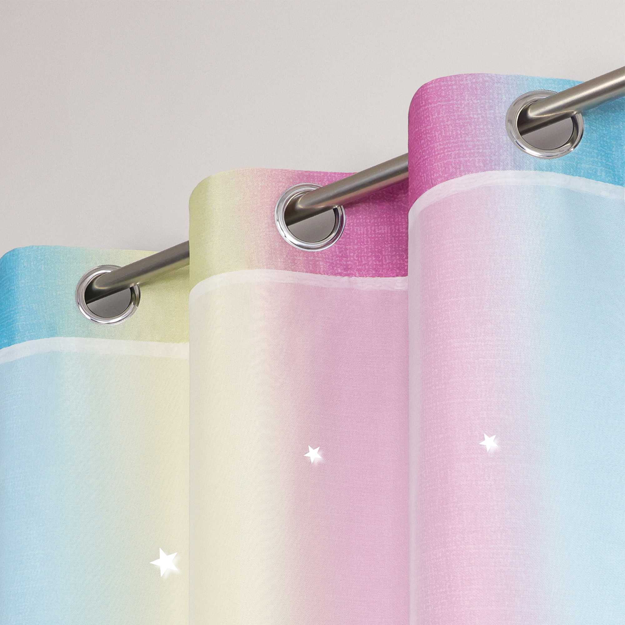 2-in-1 Vorhang Kinderzimmer mit Sternen 1 stück