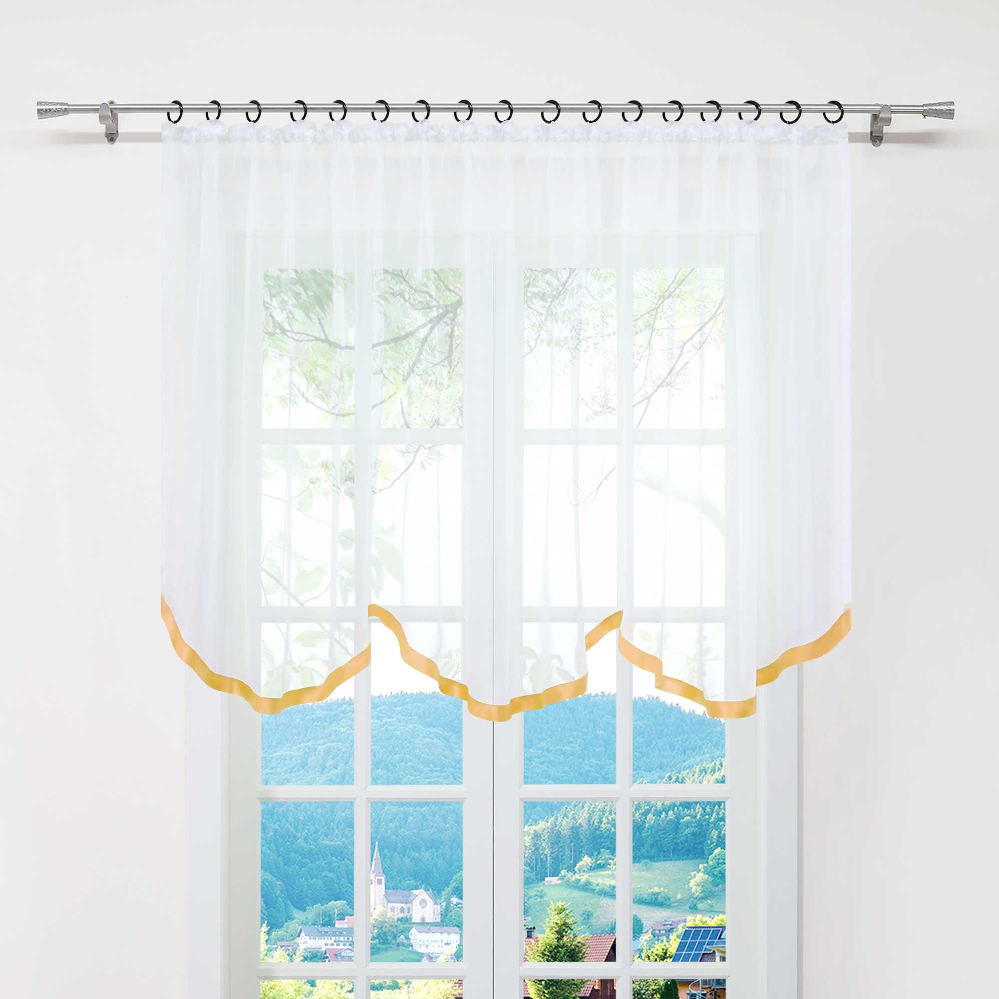 Multifunktionsgardine aus Polyester transparent Fensterdekoration 1 stück