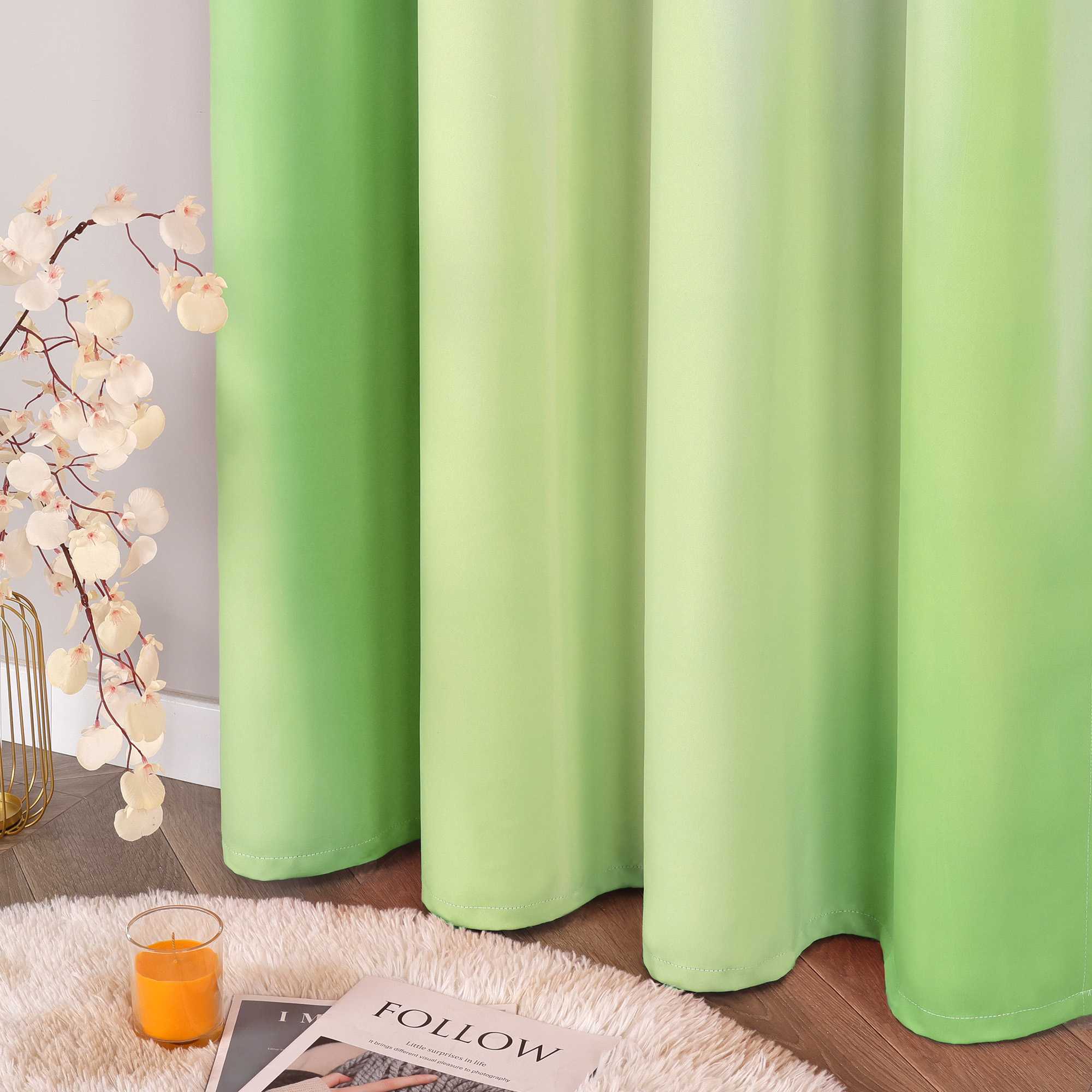 Verdunkelungsvorhang Blickdichte Gardinen Farbverlauf Ösenschal Schlafzimmer Wohnzimmer 1 Stück