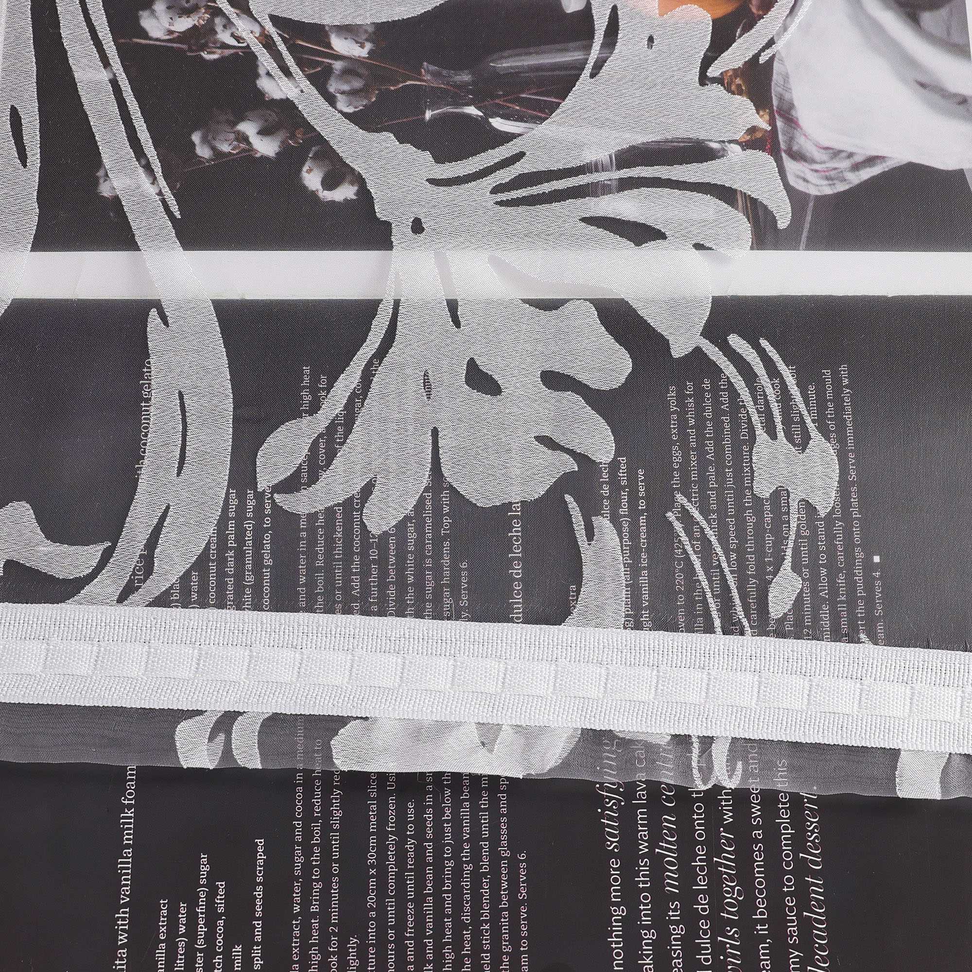 Vorhang mit Blumenmuster transparent Wohnzimmer Schlafzimmer  1 stück