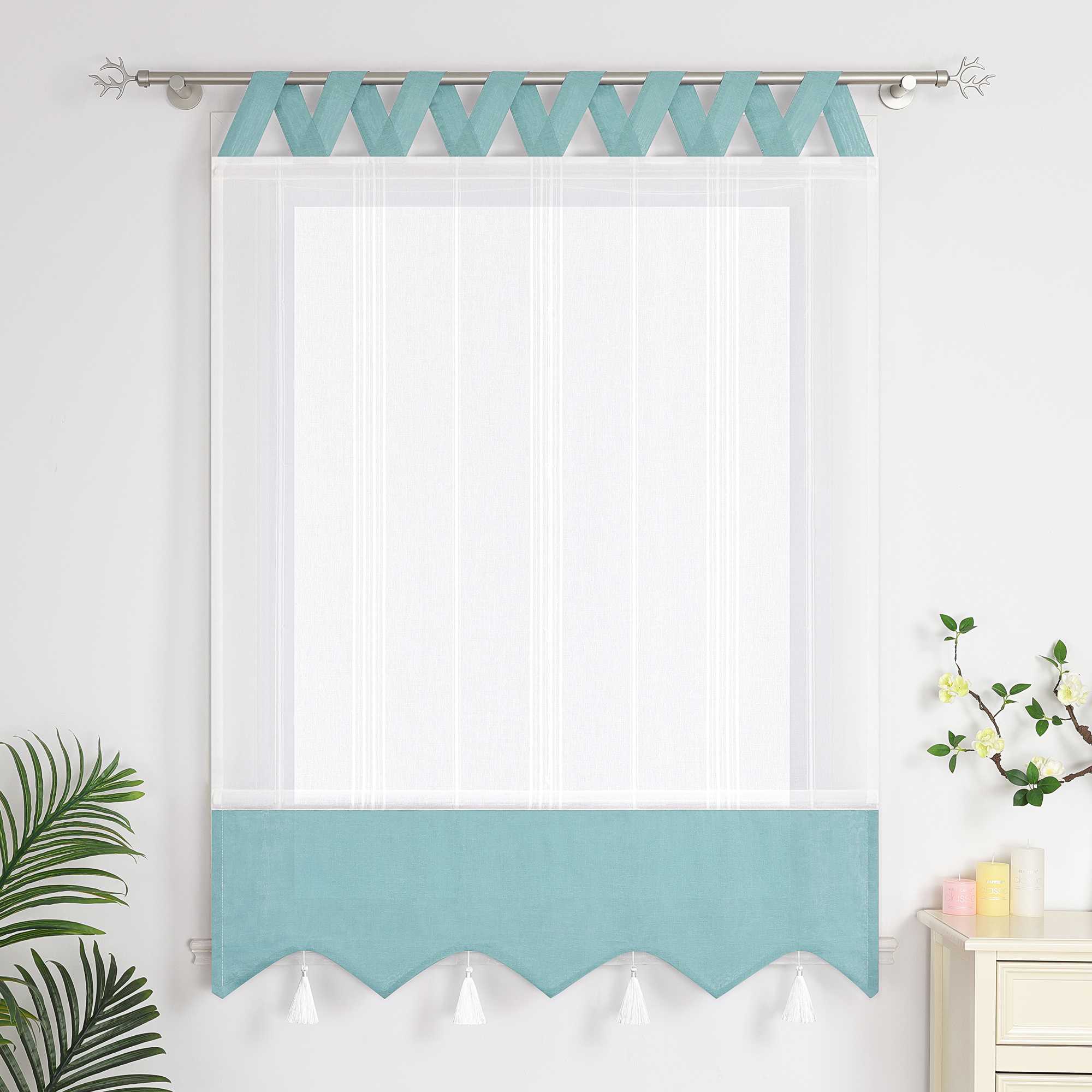 Delien Raffrollo mit Schlaufen und Quasten | Elegantes Design für stilvolle Fenster