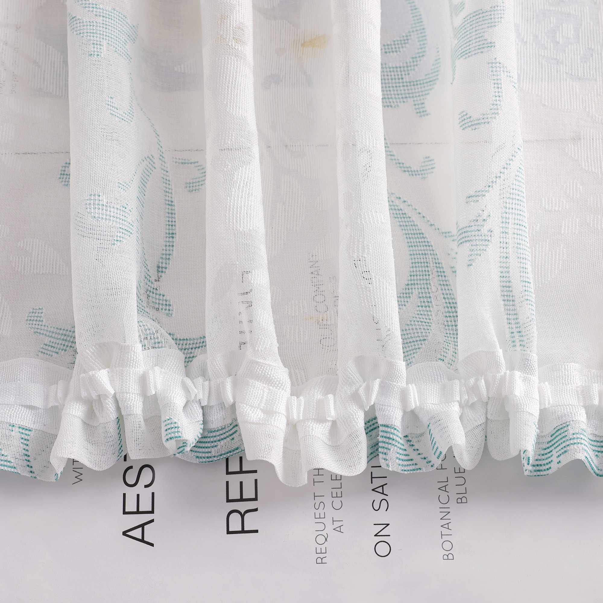 Vorhang mit Kräuselband Voile Gardine Ausbrenner Fensterschal Transparent Schlafzimmer Wohnzimmer 1 Stück