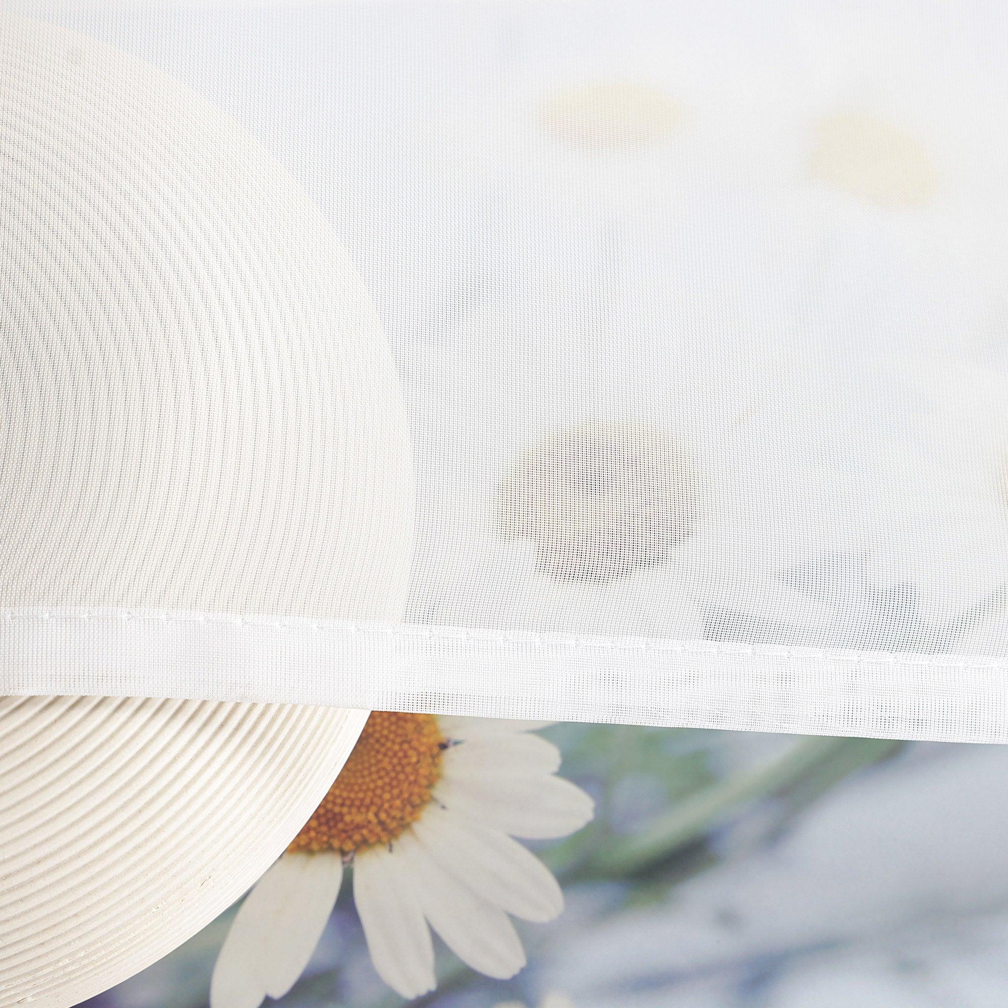 Scheibengardine unifarbend mit Schlaufen 100% Polyester