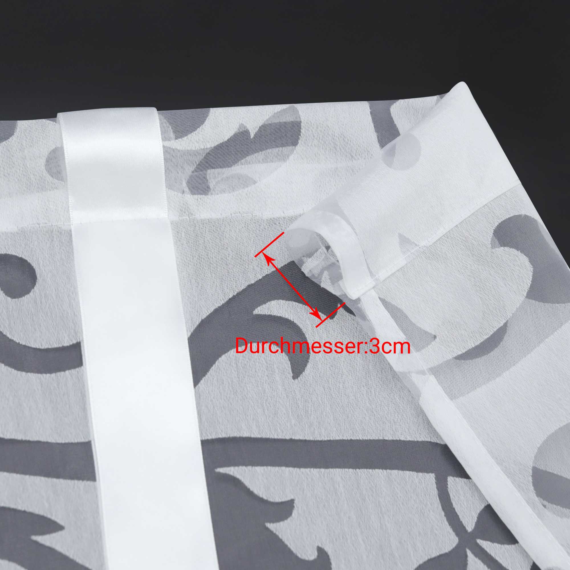 Raffrollo durch Tunnelzug romantische Rollo mit floralem Muster transparentes Vorhang für Wohnzimmerfenster 1 Stück