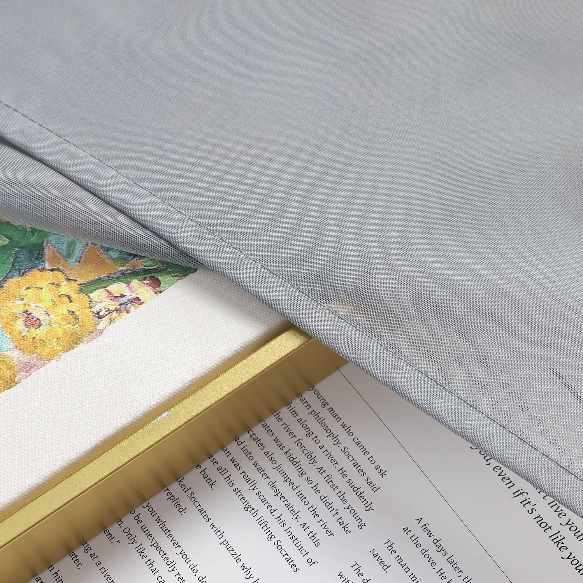 Scheibengardine unifarbend mit Schlaufen 100% Polyester