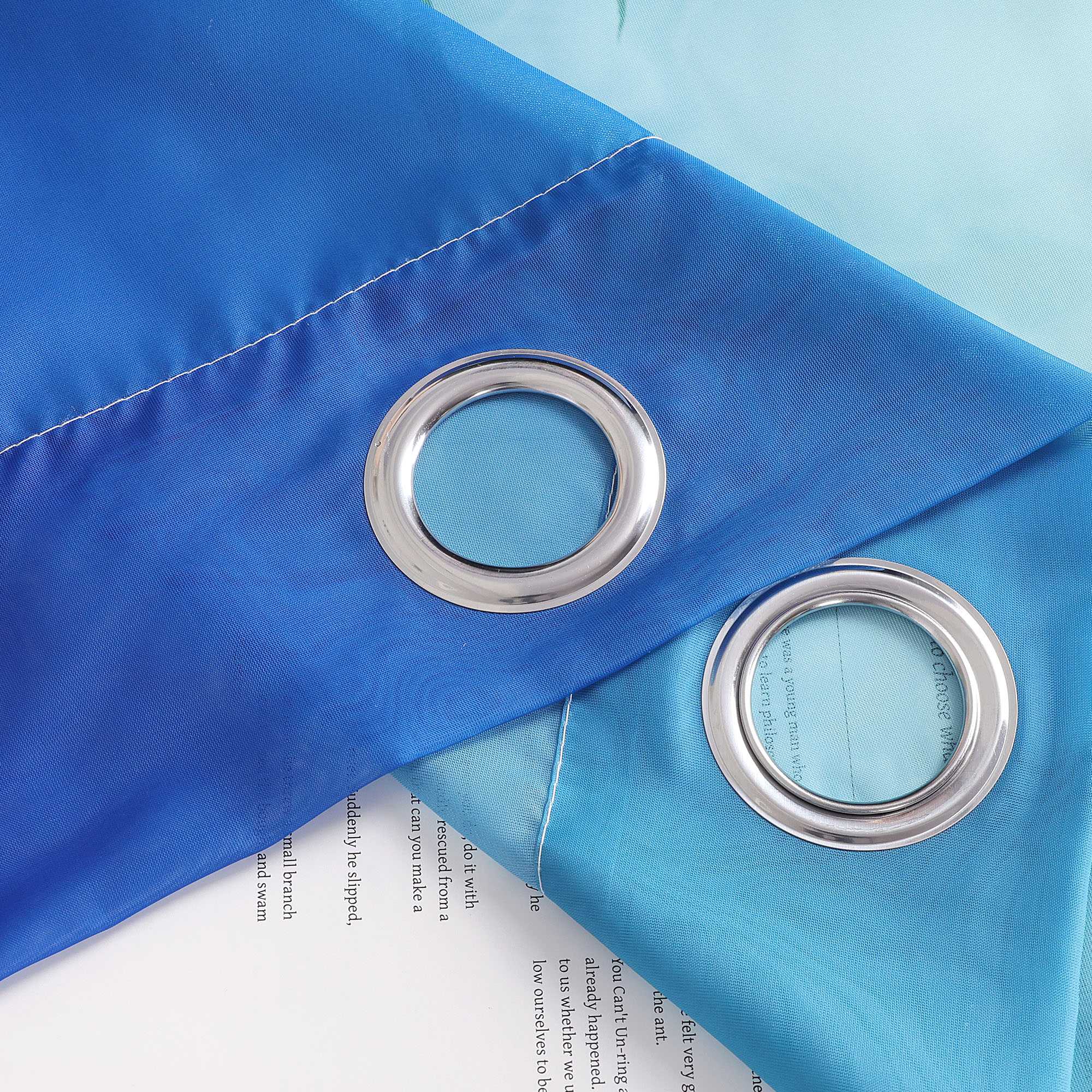 Transparente Vorhänge mit Farbverlauf 2er Set