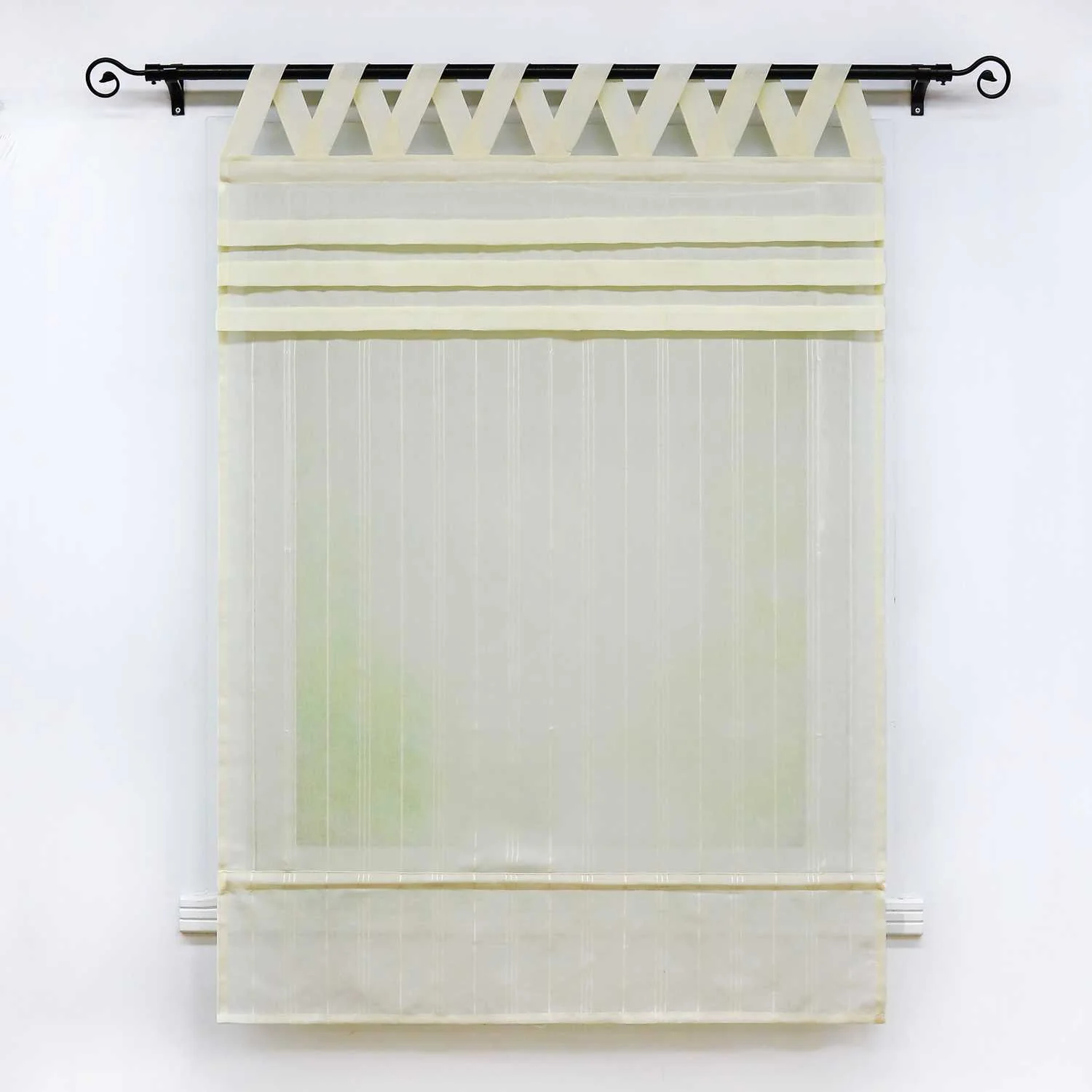 Delien Rollo klassisch weiß mit V-Schlaufen hochziehbar gardine