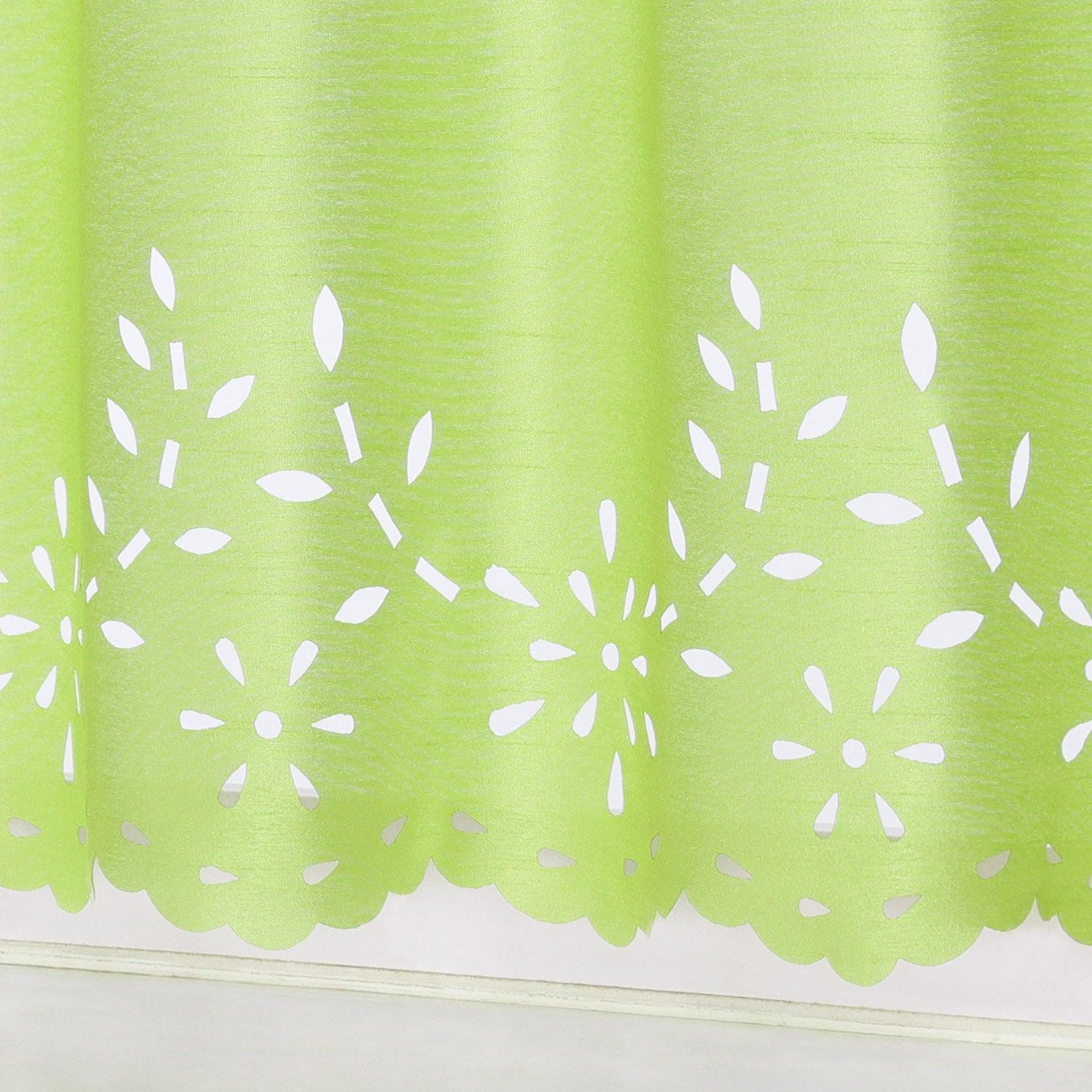 Scheibengardine mit Lochmuster Küchengardinen Kurz Voile Bistrogardine