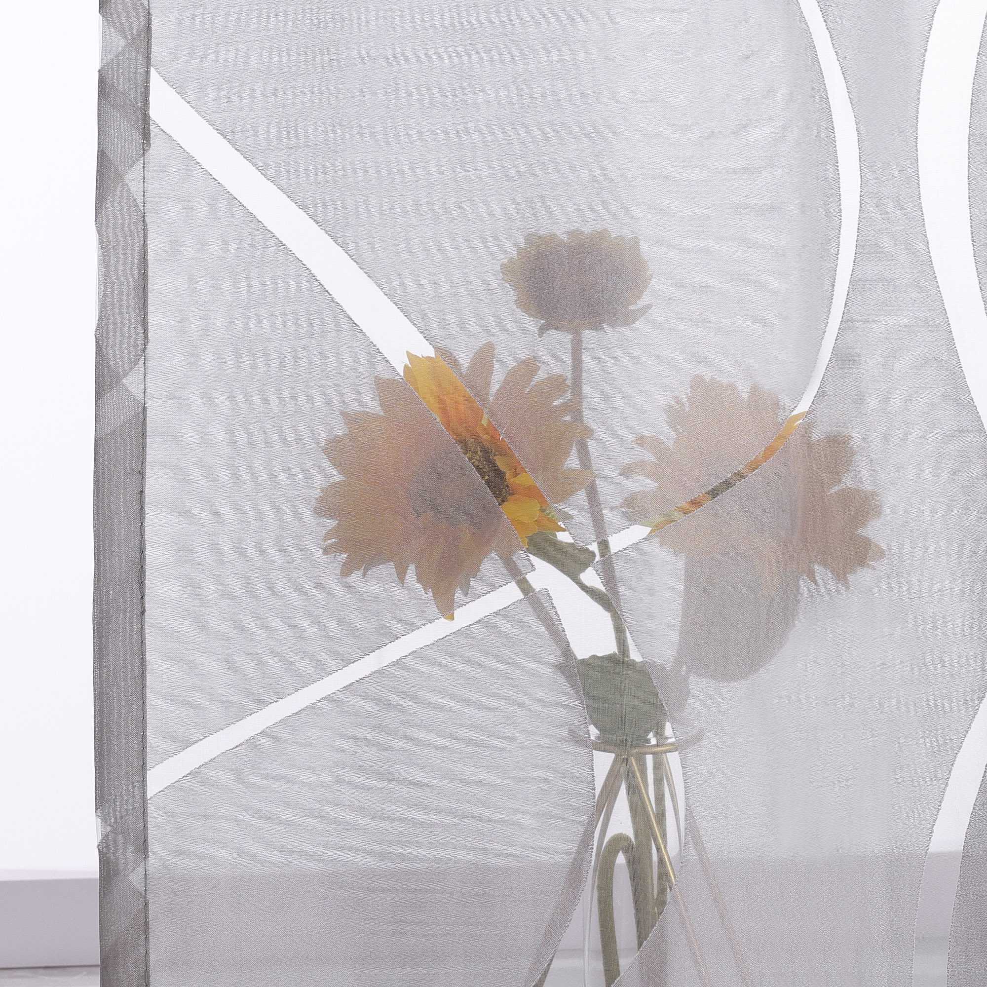 Halbtransparenter Ösenschal mit Wellenmuster 1 Stück