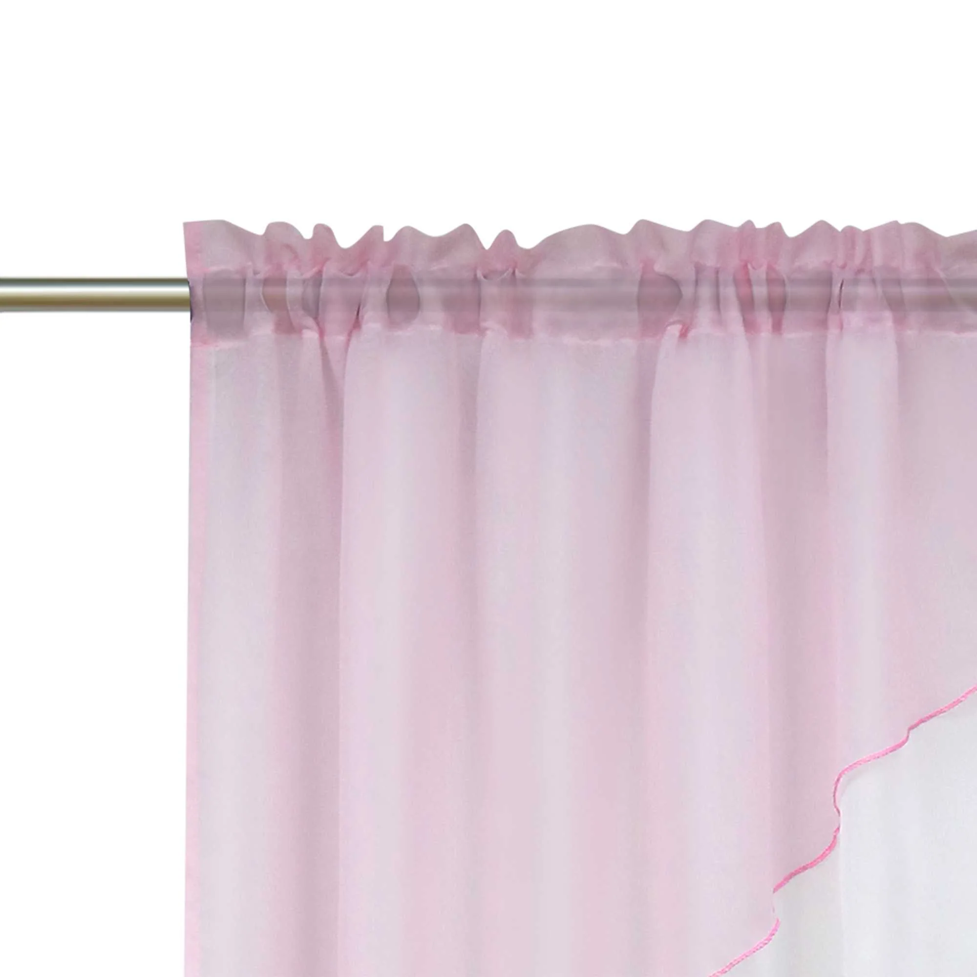 Delien Zweifarbige Fensterdekoration vloants Kurz Gardine 2er-Pack