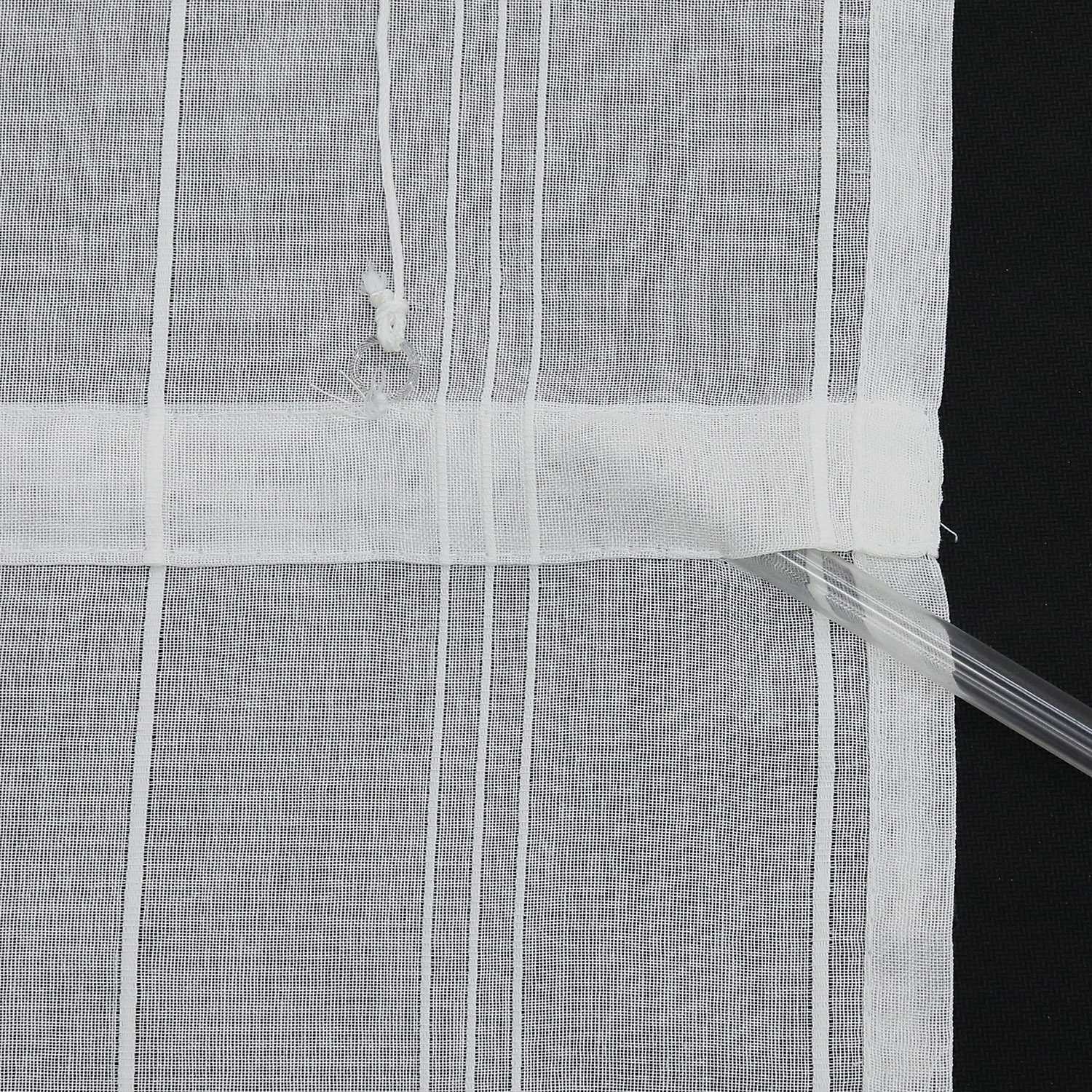 Delien Rollo klassisch weiß mit V-Schlaufen hochziehbar gardine