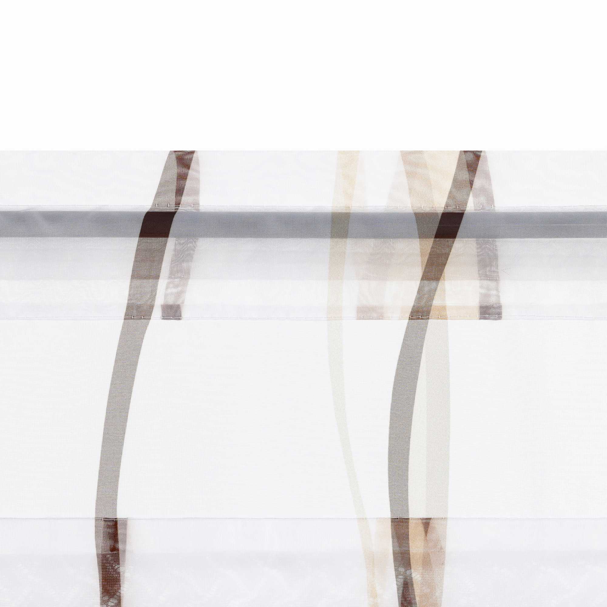 Scheibengardinen mit feinem Linienmuster transparent und luftig 2er Set | Perfekt für Küche