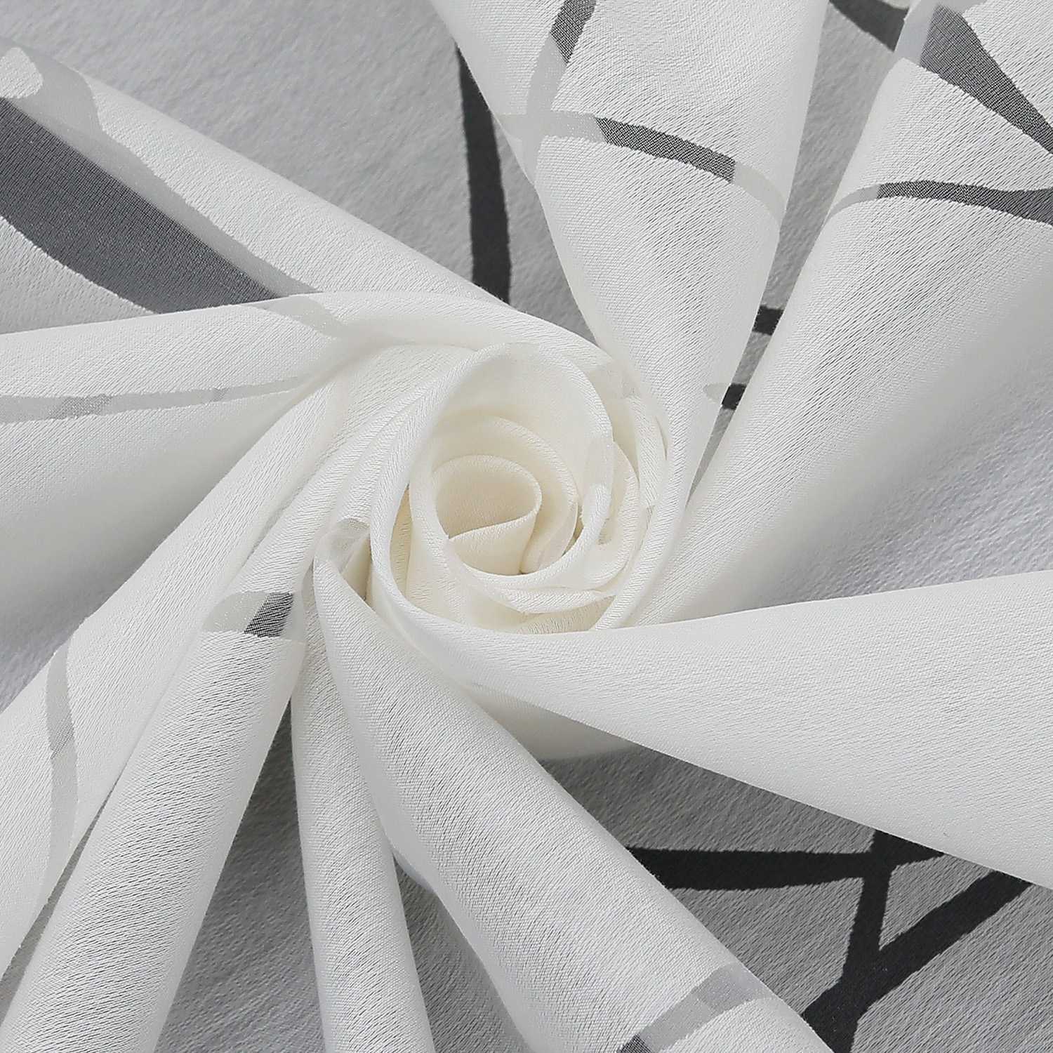 Transparenter Vorhang mit grobes Zweigmuster leicht Schutzfunktion Lichtdurchlässigkeit Gartenstil 1 Stück