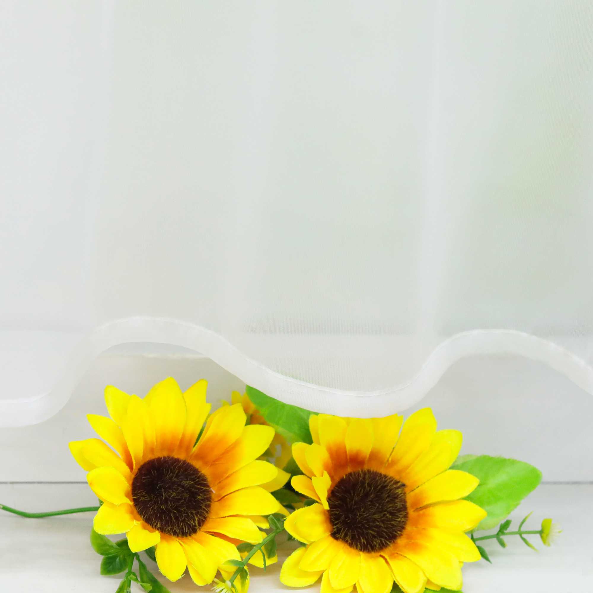 Scheibegardine durch Stangendurchzug zusammenziehbar Transparent Unifarbe Luftdurchlässig zusammenziehbar 2 Stück