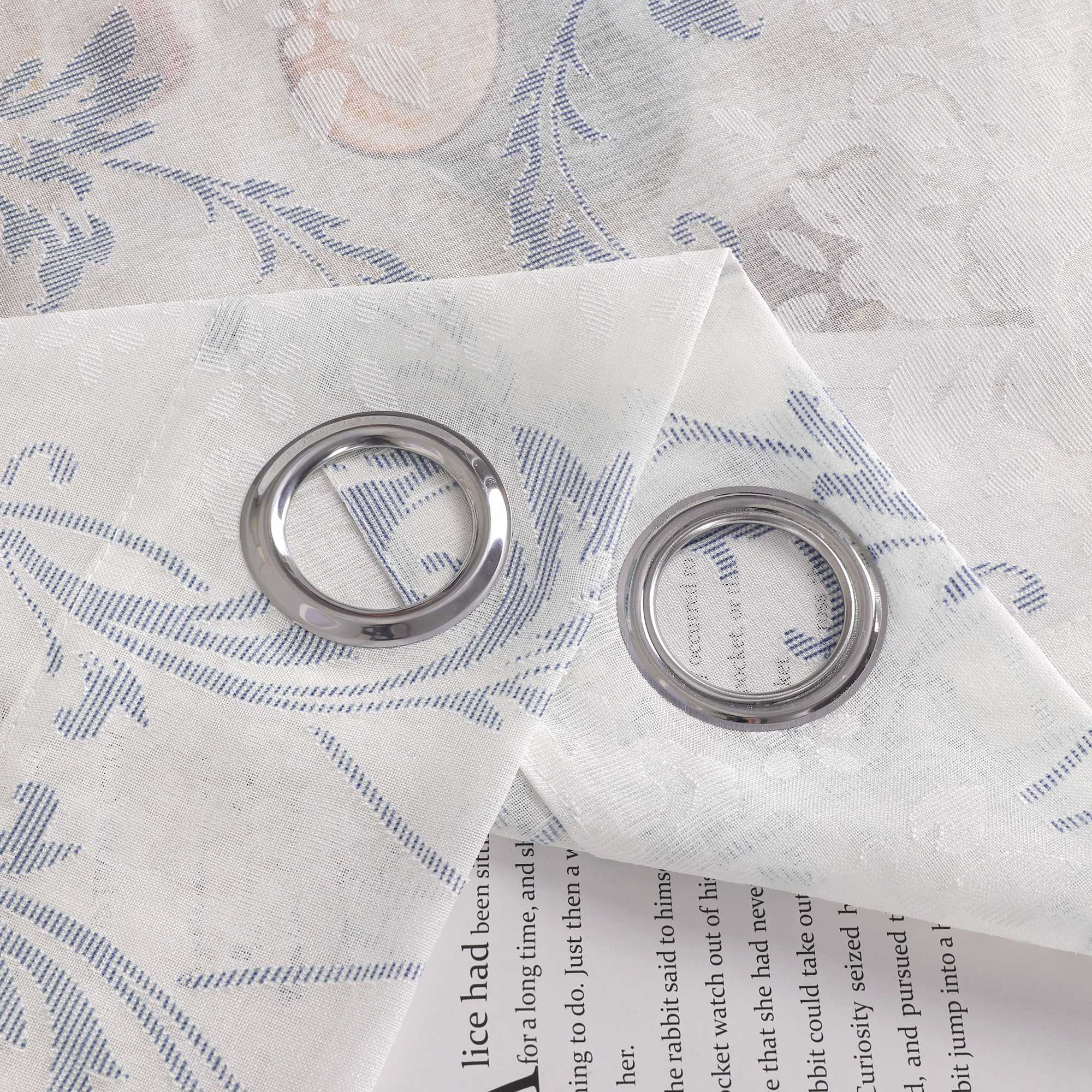 Elegante Transparente Gardinen mit Rankenmuster Ösenschal 1 stück