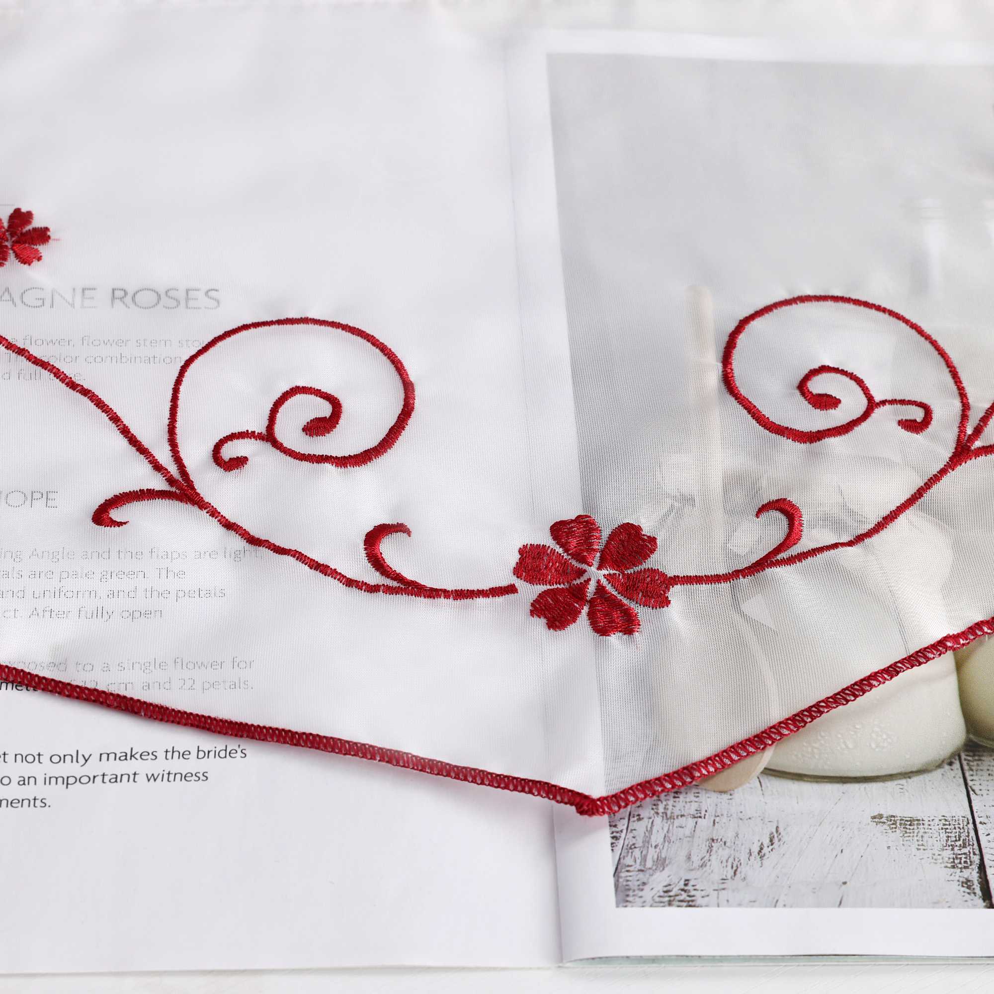 Raffrollo durch Strangendurchzug mit Blumenmuster Modern Transparent 1 Stück