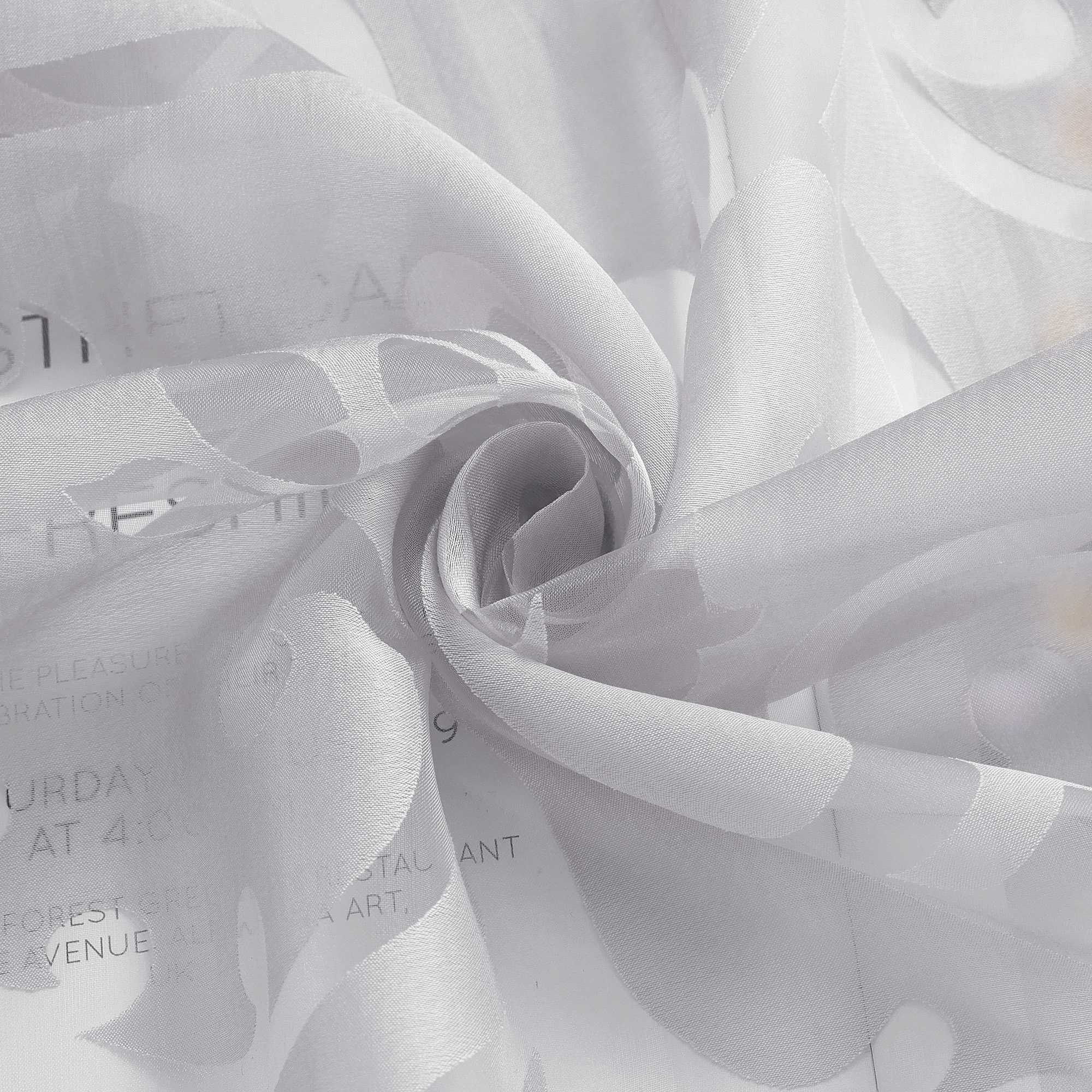 Transparente Schlaufengardine mit Blumenmuster Café Fenstergardine Raffrollos 1 Stück