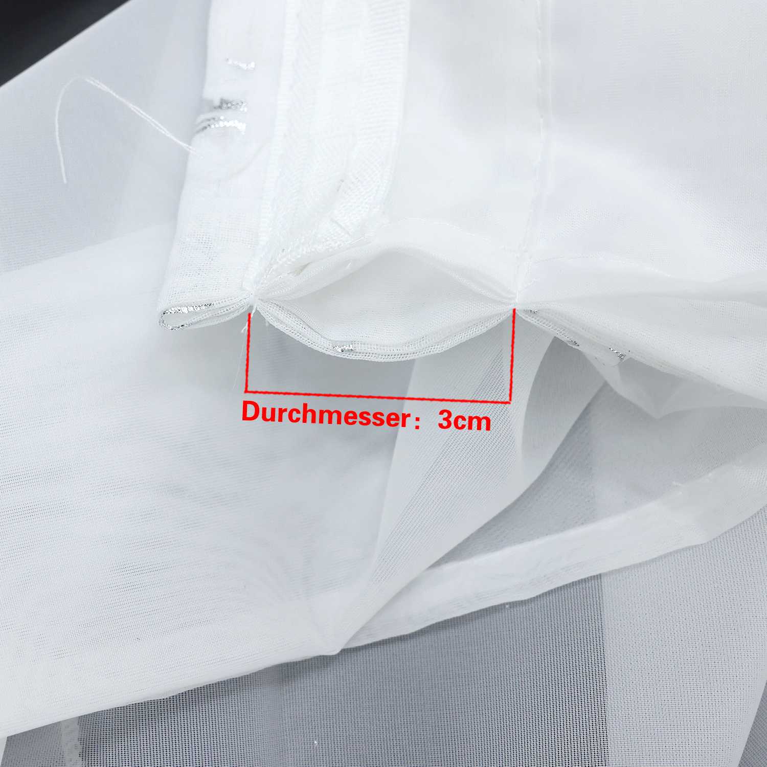 Scheibengardine Vorhangkopf durch Tunnelzug Doppelschichtige Küchengardinen mit Marmormuster Stangendurchzug