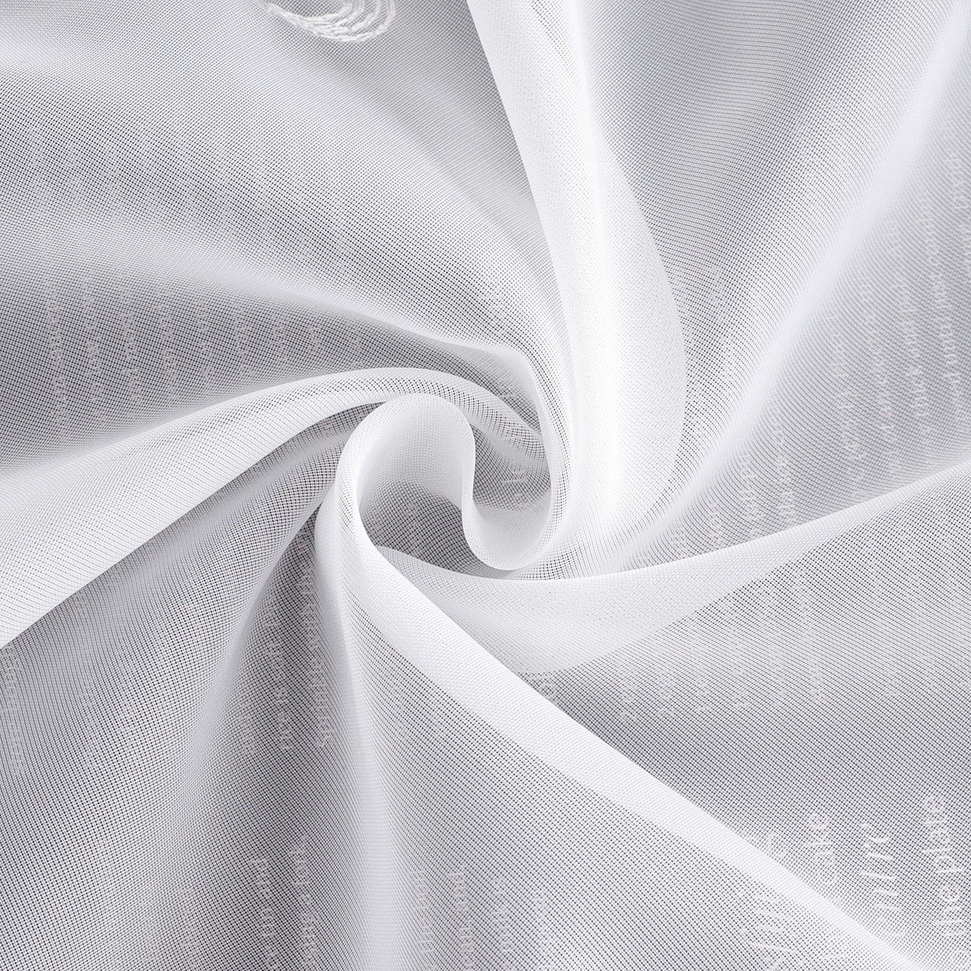 Delien Romantischer Spitzenvorhang mit filigranen Blumendesigns und Stangendurchzug