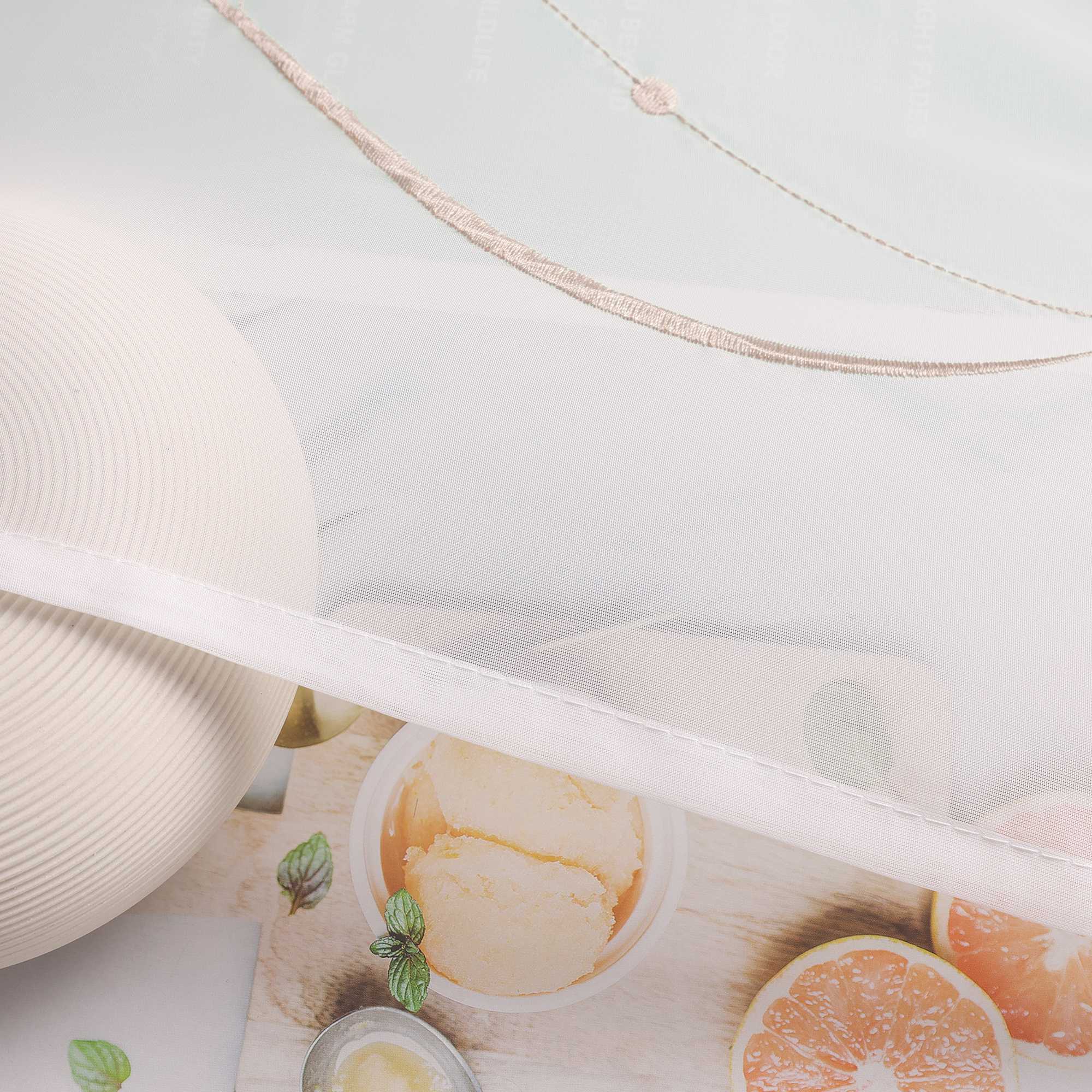 Schiebegardine Klettbandschal aus Polyester mit Wellenmuster transparent durch Klettband 2 stücke