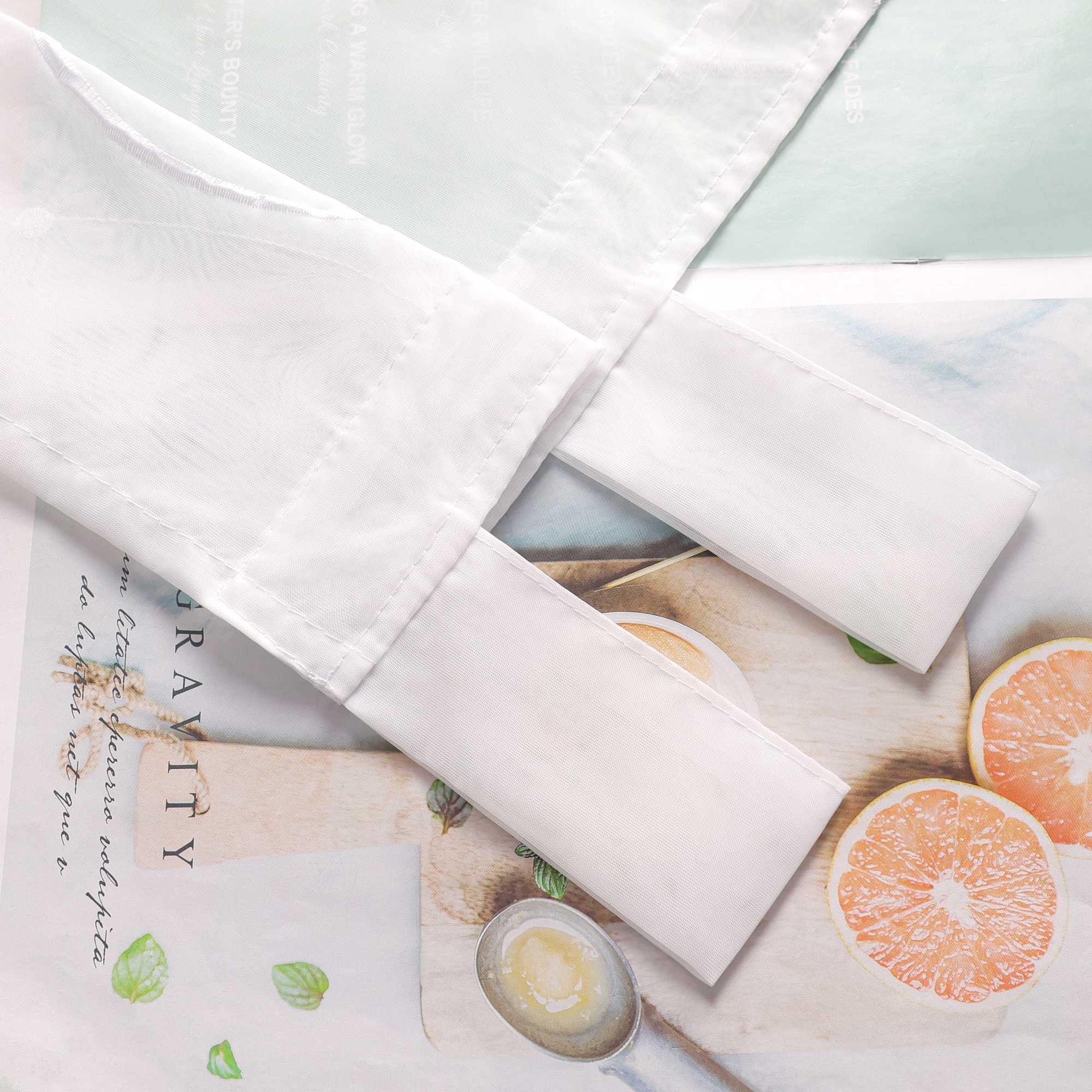 Schiebegardinen mit Schlaufen 2er Flächenvorhänge Schiebevorhang mit Wellenperlenmuster Stickerei Transparent