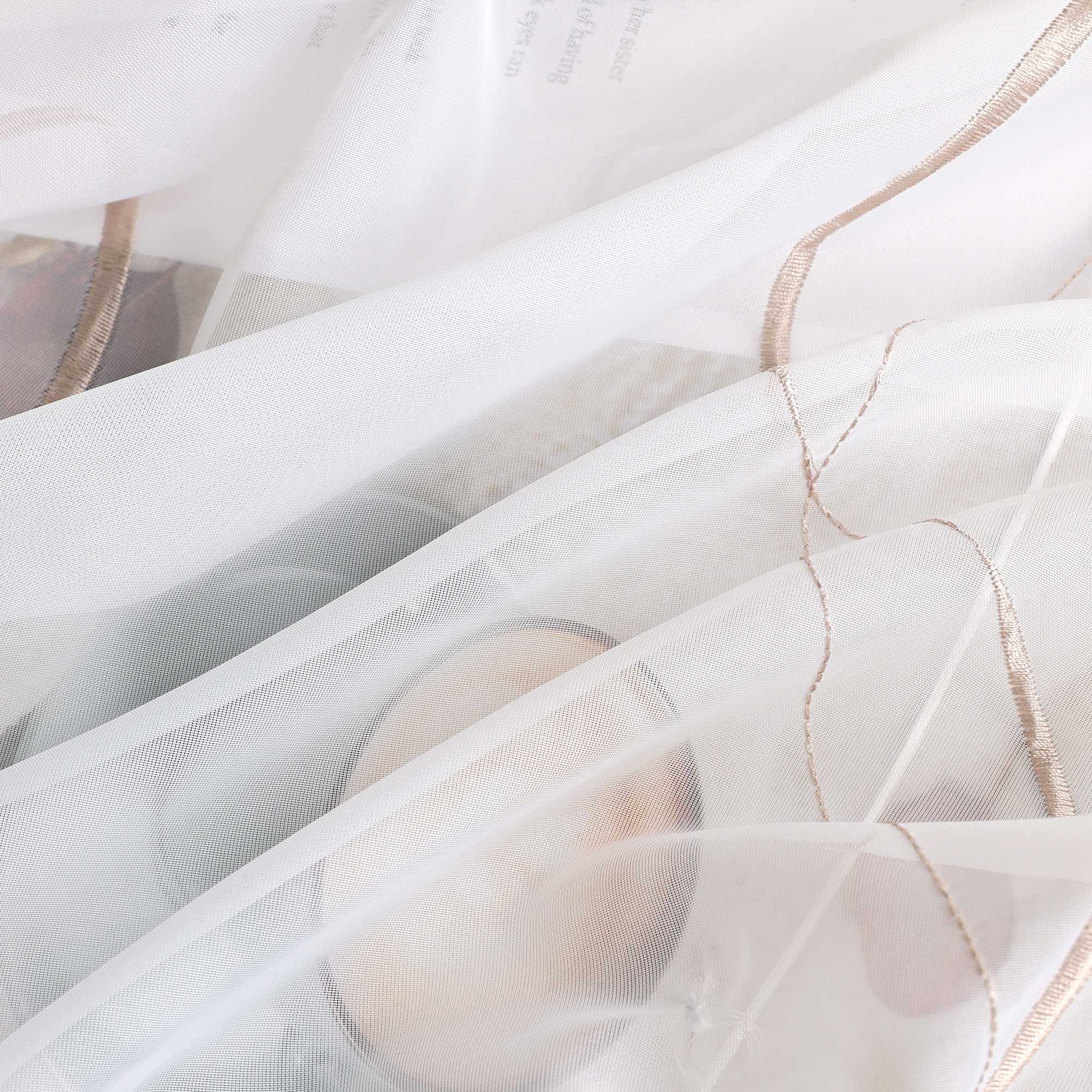 Rollos ohne Bohren Weiß Raffgardine mit Ösen Transparent Gardinen mit U-Haken Ösenrollo Modern Bestickt 1 Stück