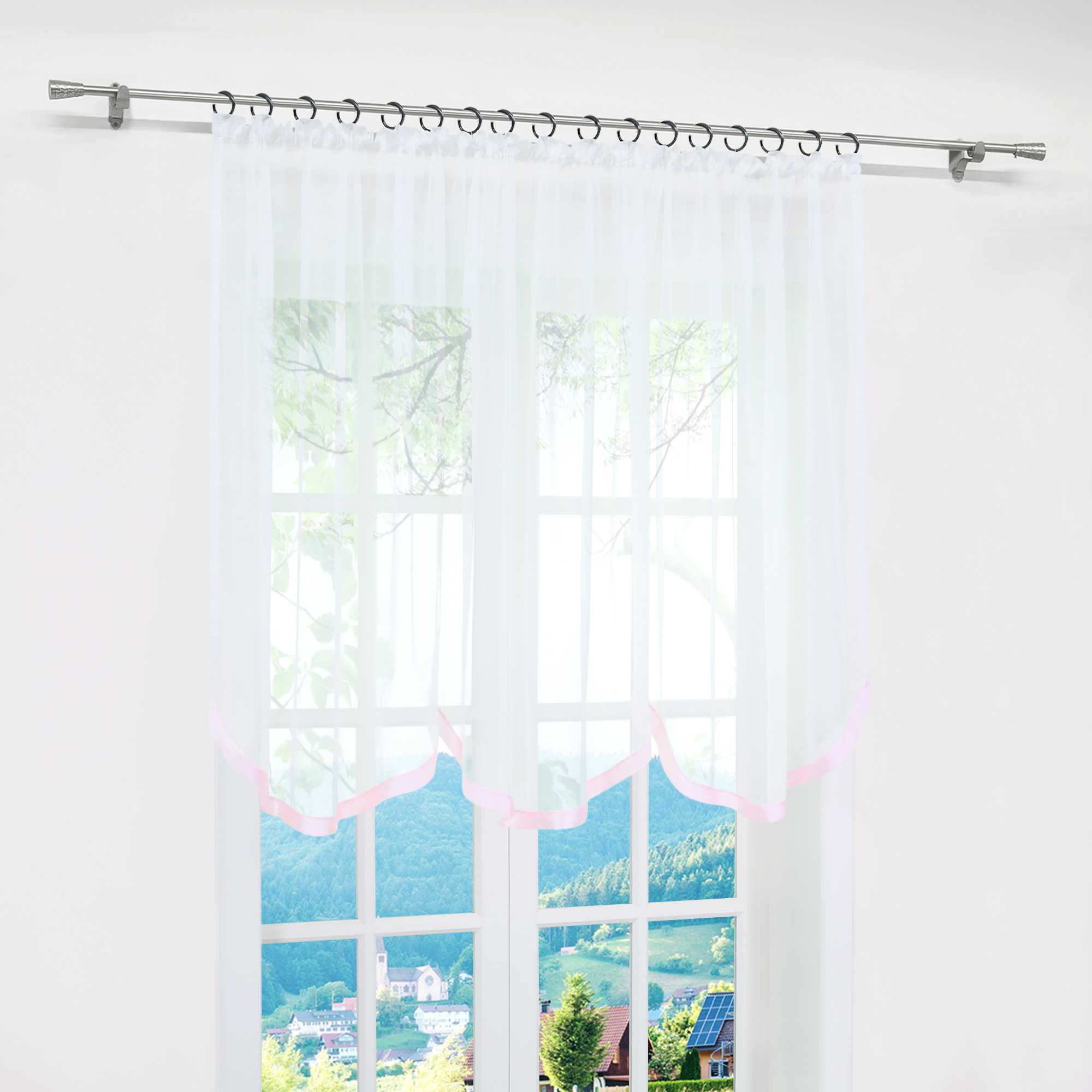 Multifunktionsgardine aus Polyester transparent Fensterdekoration 1 stück