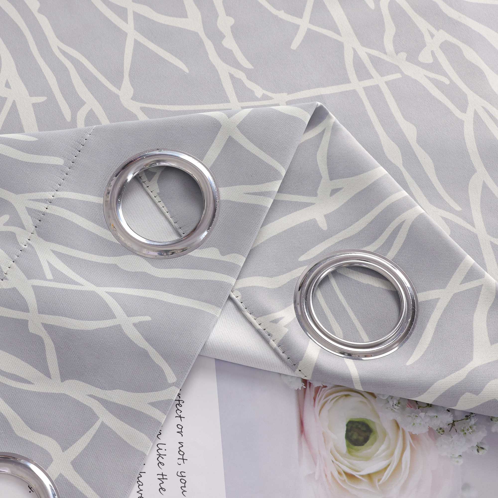 Verdunkelungsvorhang Blickdichte Gardinen für Schlafzimmer Wohnzimmer mit Ösen Schals Grau 1 Stück