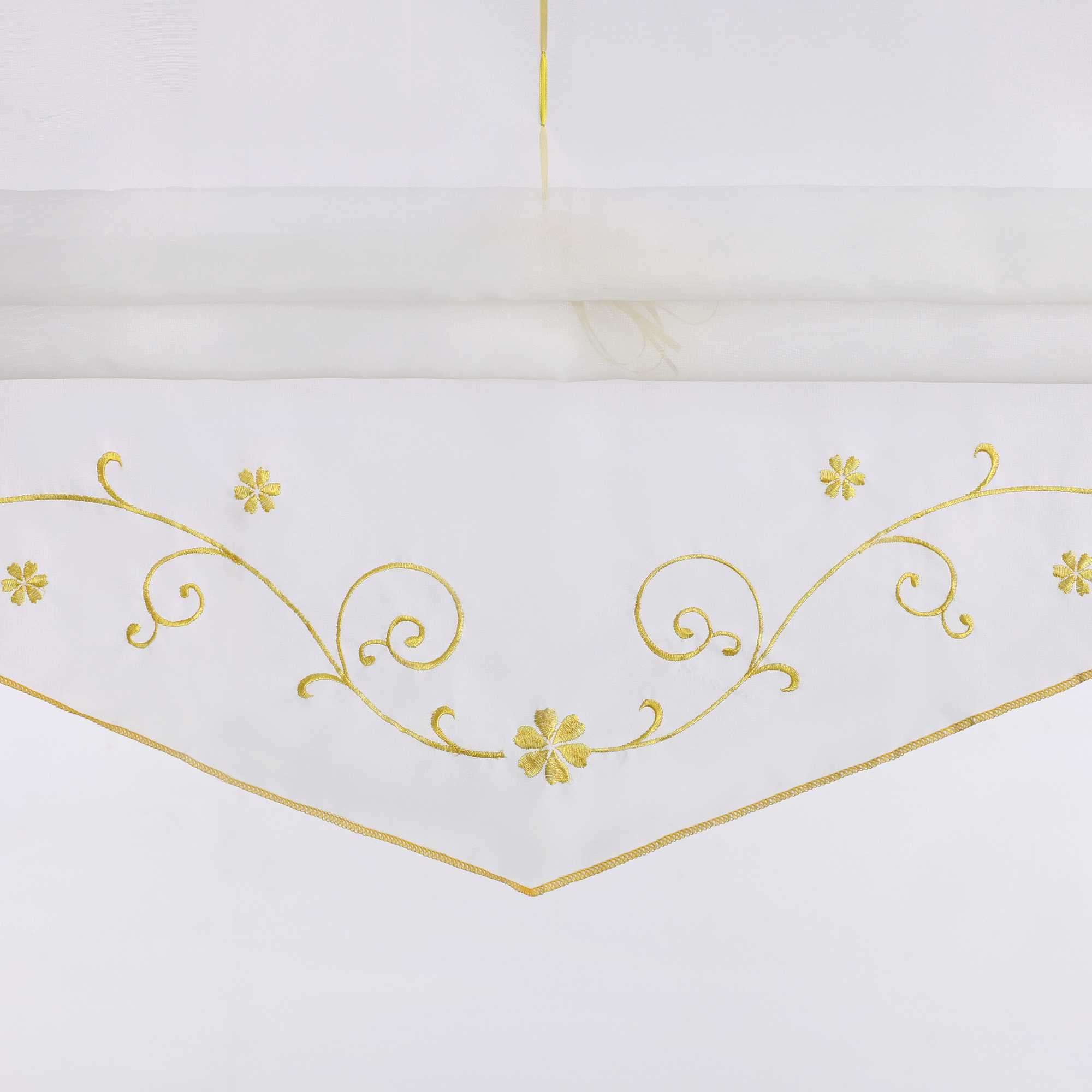 Raffrollo durch Strangendurchzug mit Blumenmuster Modern Transparent 1 Stück