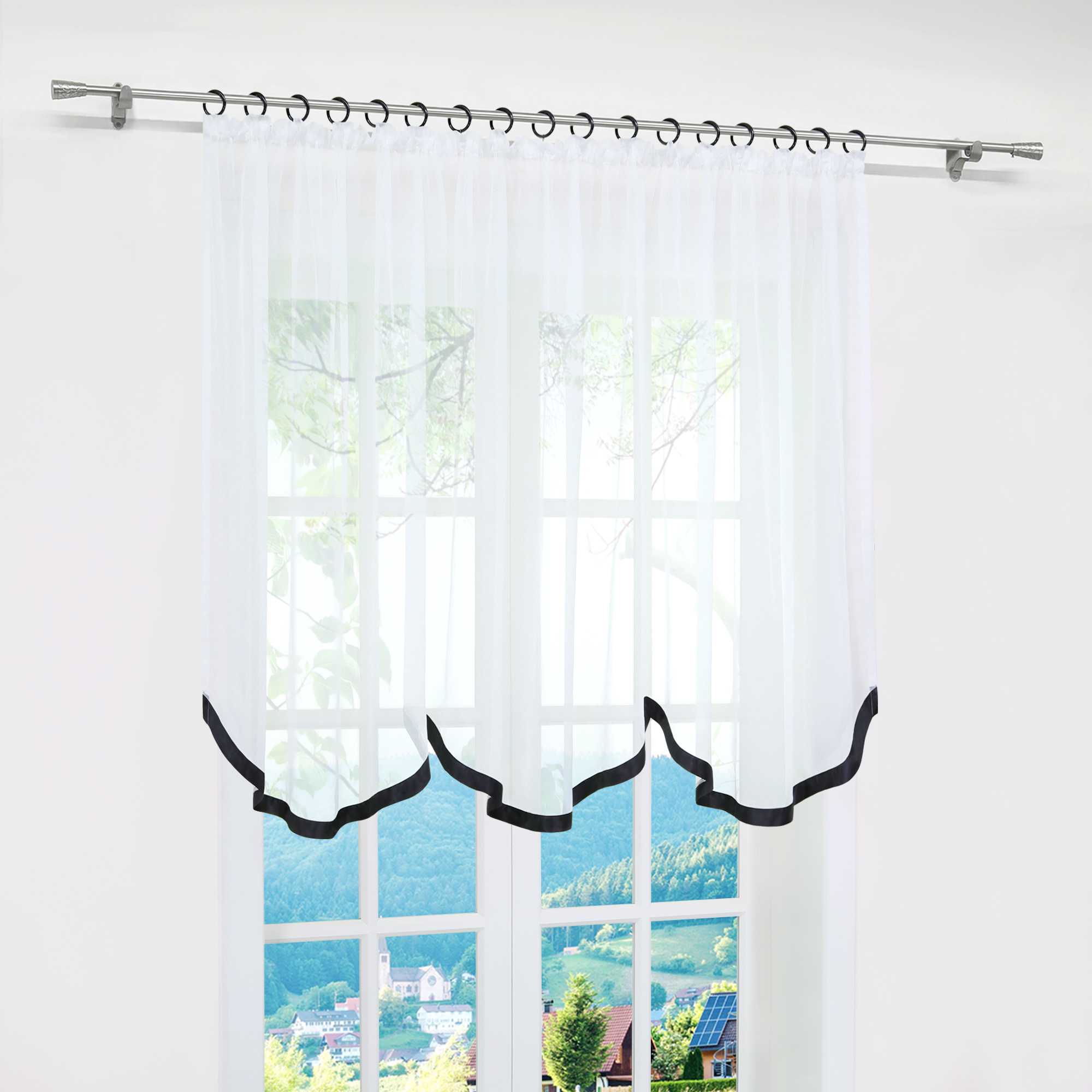 Multifunktionsgardine aus Polyester transparent Fensterdekoration 1 stück