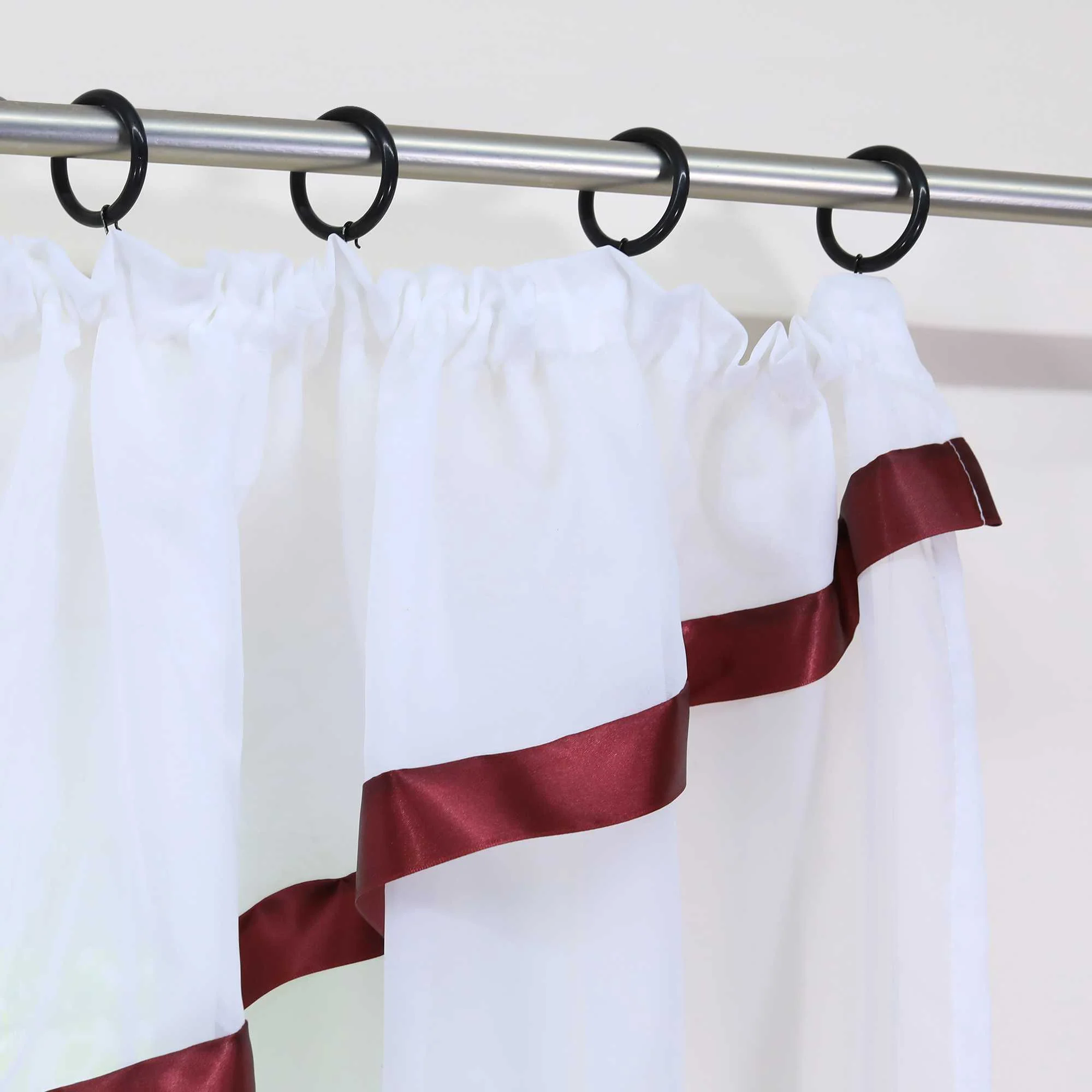 Scheibengardinen Kräuselbandgardine Fensterdeko Kreuzdesign Obere Fensterabdeckung 1 stück